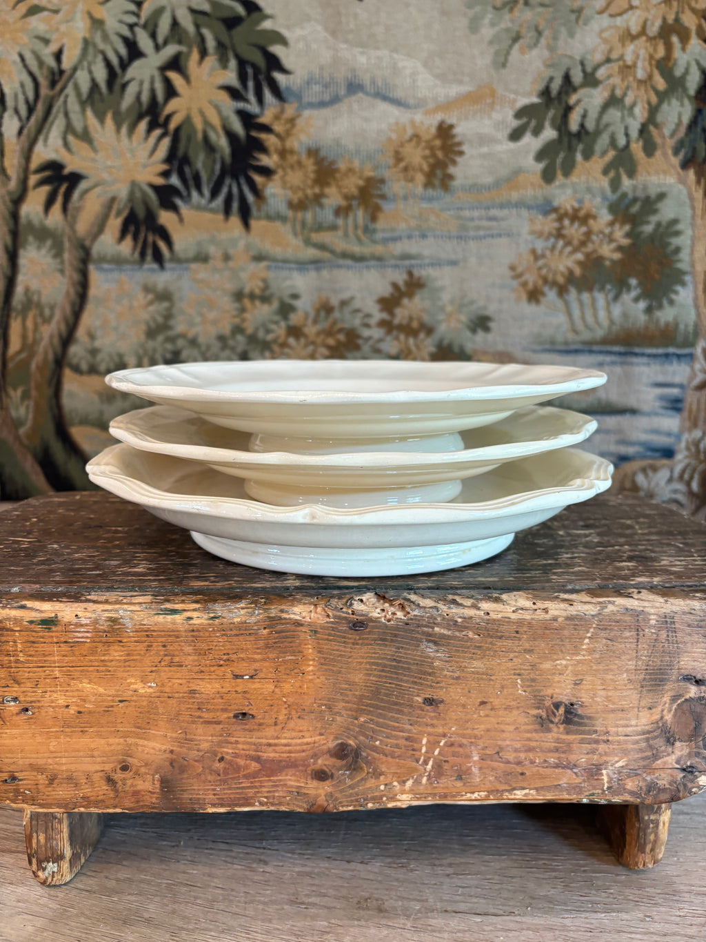 Antique French Digoin & Sarreguemines Ironstone Compotier