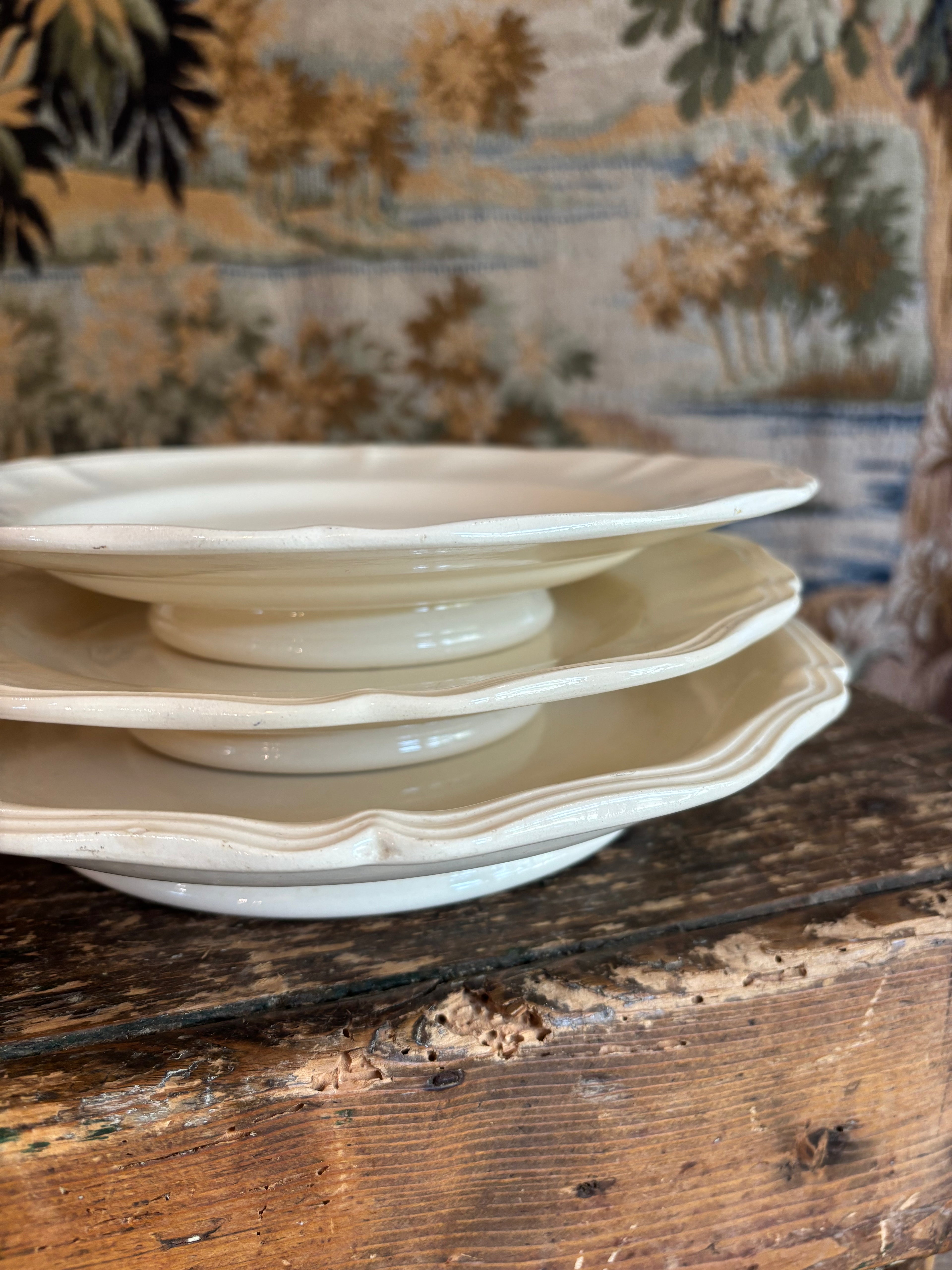 Antique French Digoin & Sarreguemines Ironstone Compotier