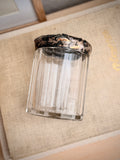 Vintage Glass Humidor with Art Nouveau Lid