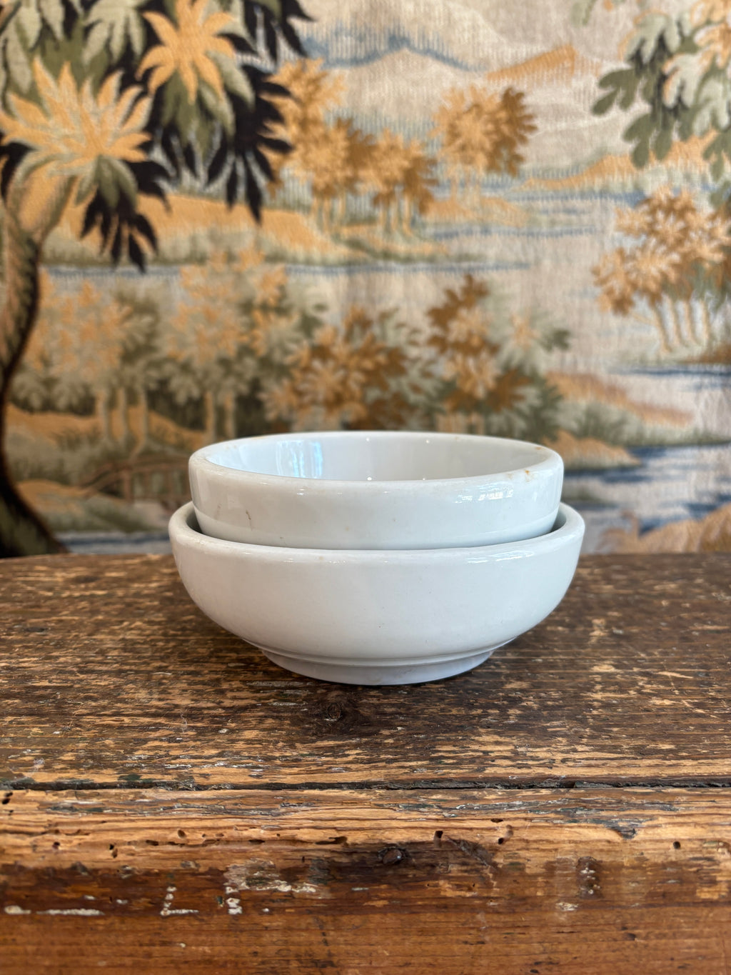 Vintage Wellsville China Restaurant Ware Nesting Bowls — Set of 2