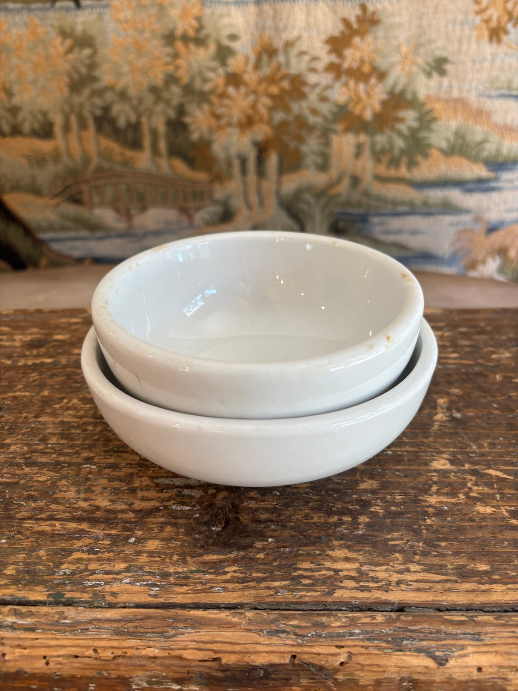 Vintage Wellsville China Restaurant Ware Nesting Bowls — Set of 2
