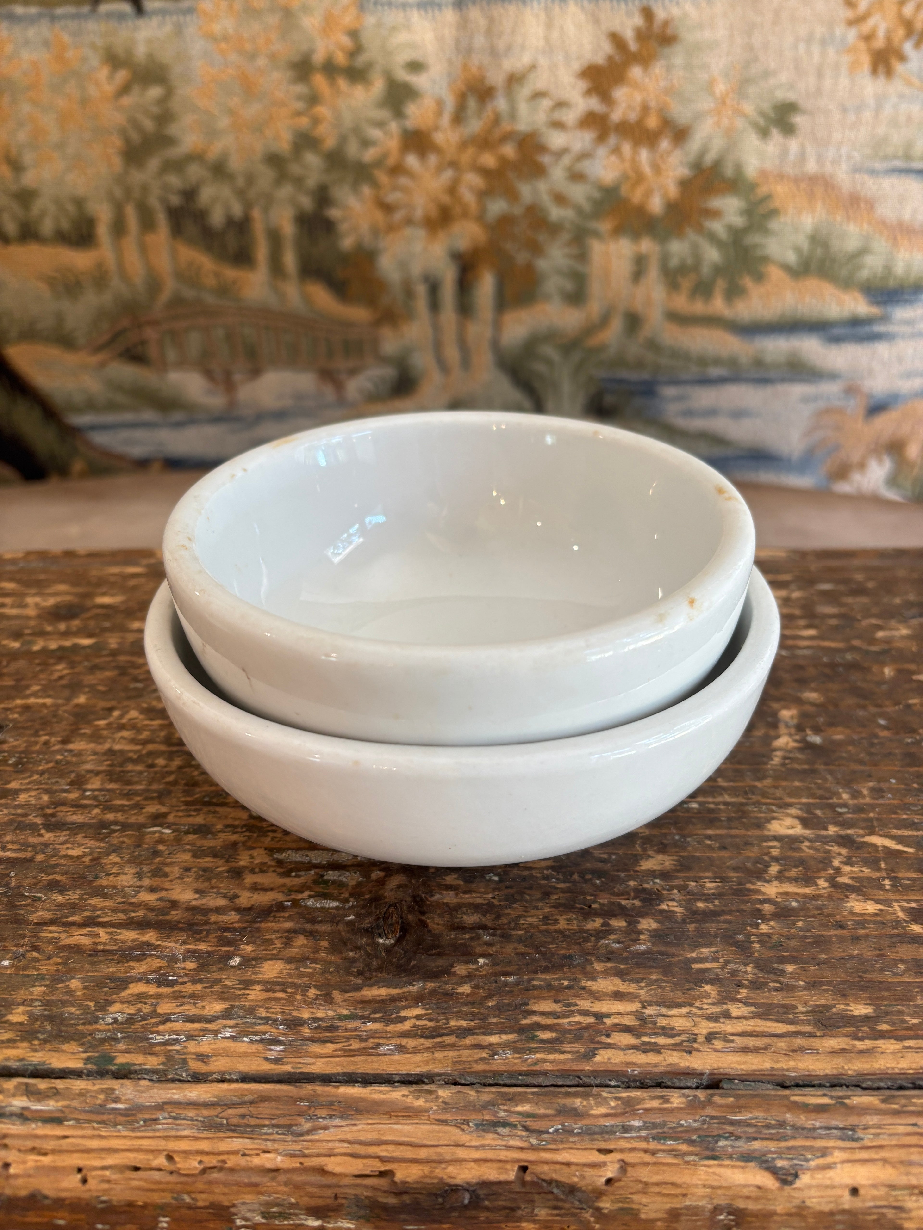 Vintage Wellsville China Restaurant Ware Nesting Bowls — Set of 2