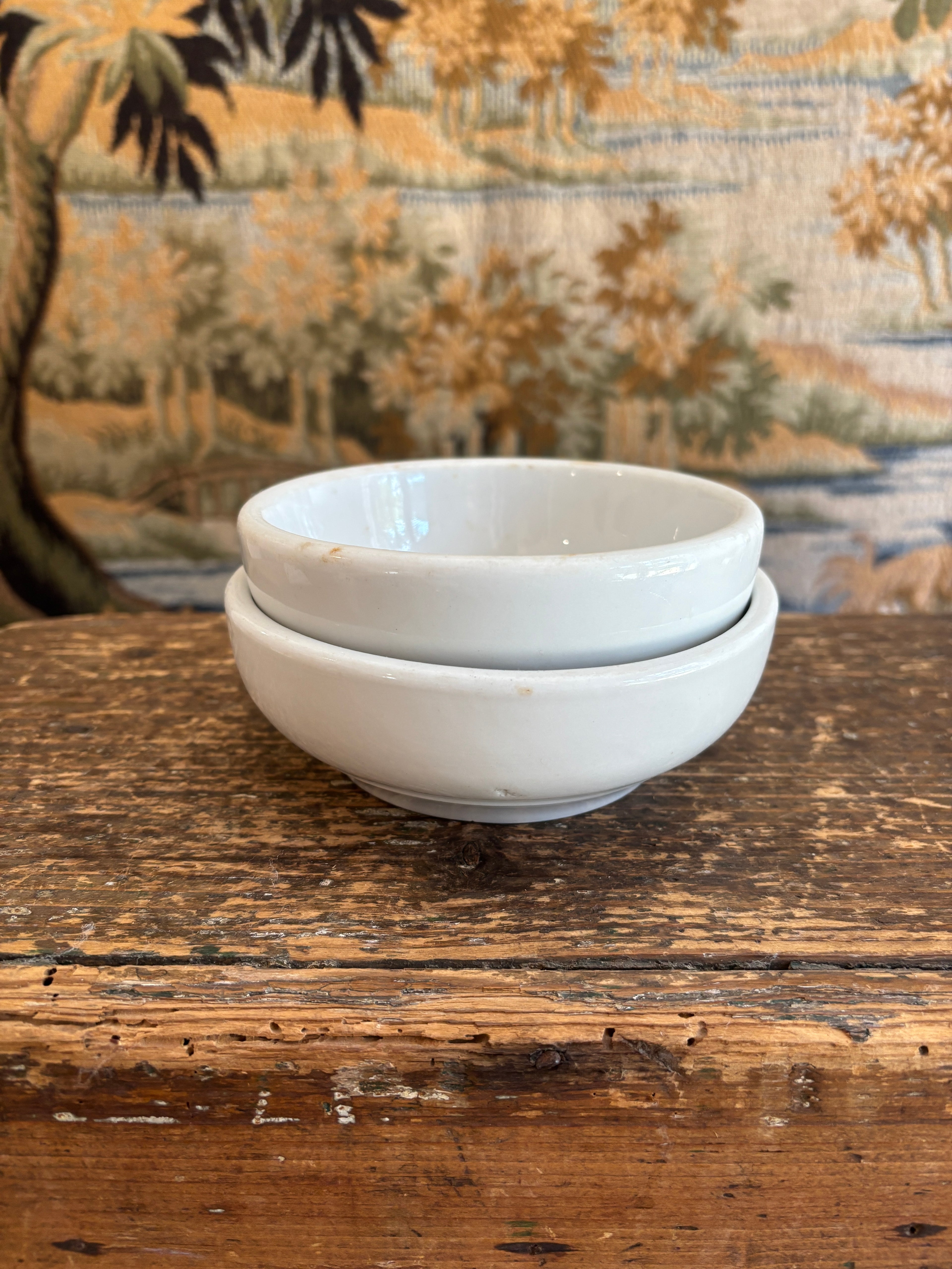 Vintage Wellsville China Restaurant Ware Nesting Bowls — Set of 2
