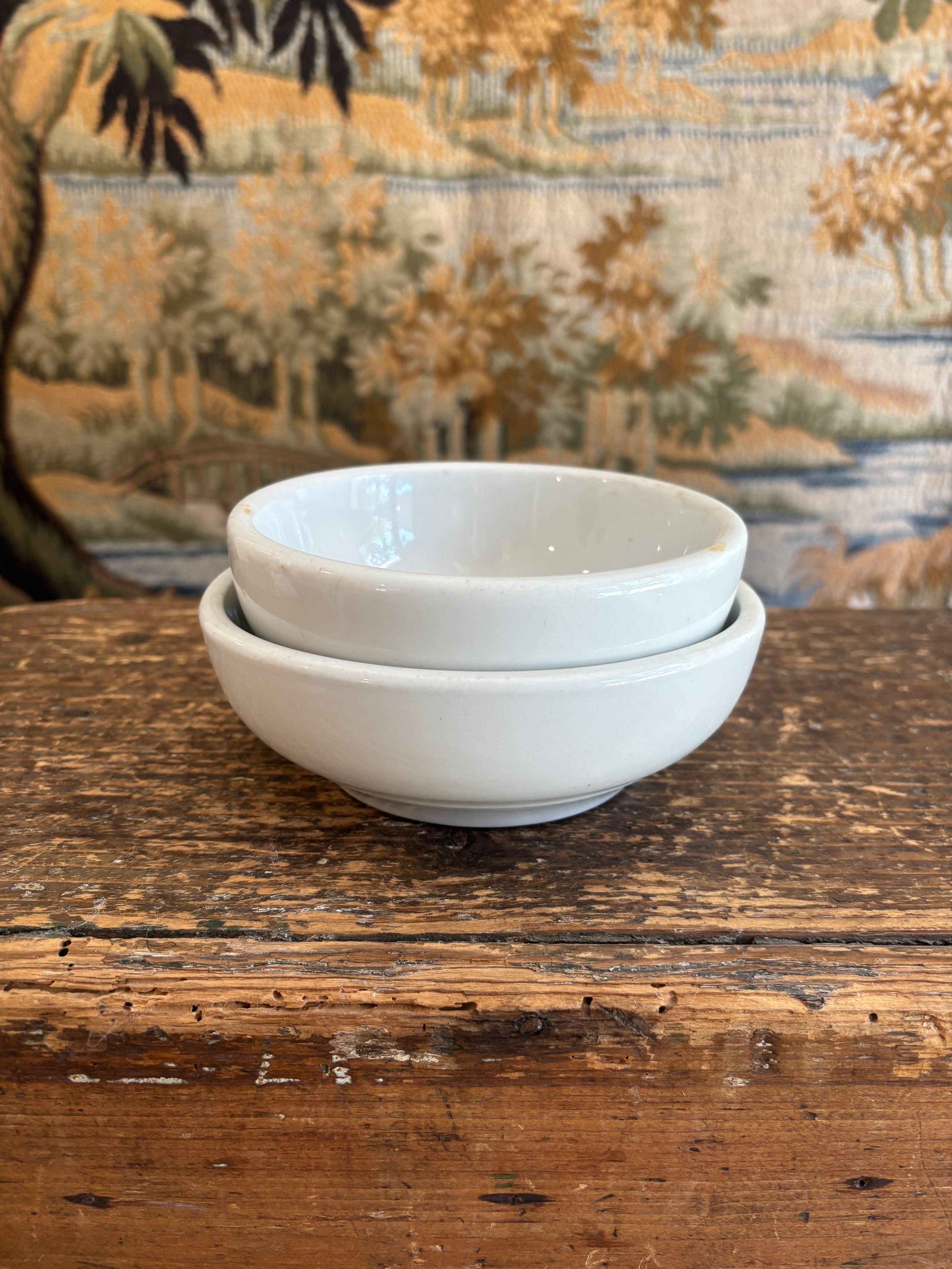 Vintage Wellsville China Restaurant Ware Nesting Bowls — Set of 2