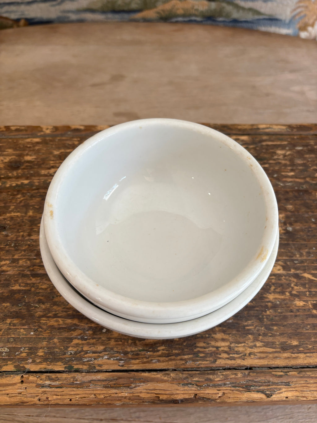 Vintage Wellsville China Restaurant Ware Nesting Bowls — Set of 2