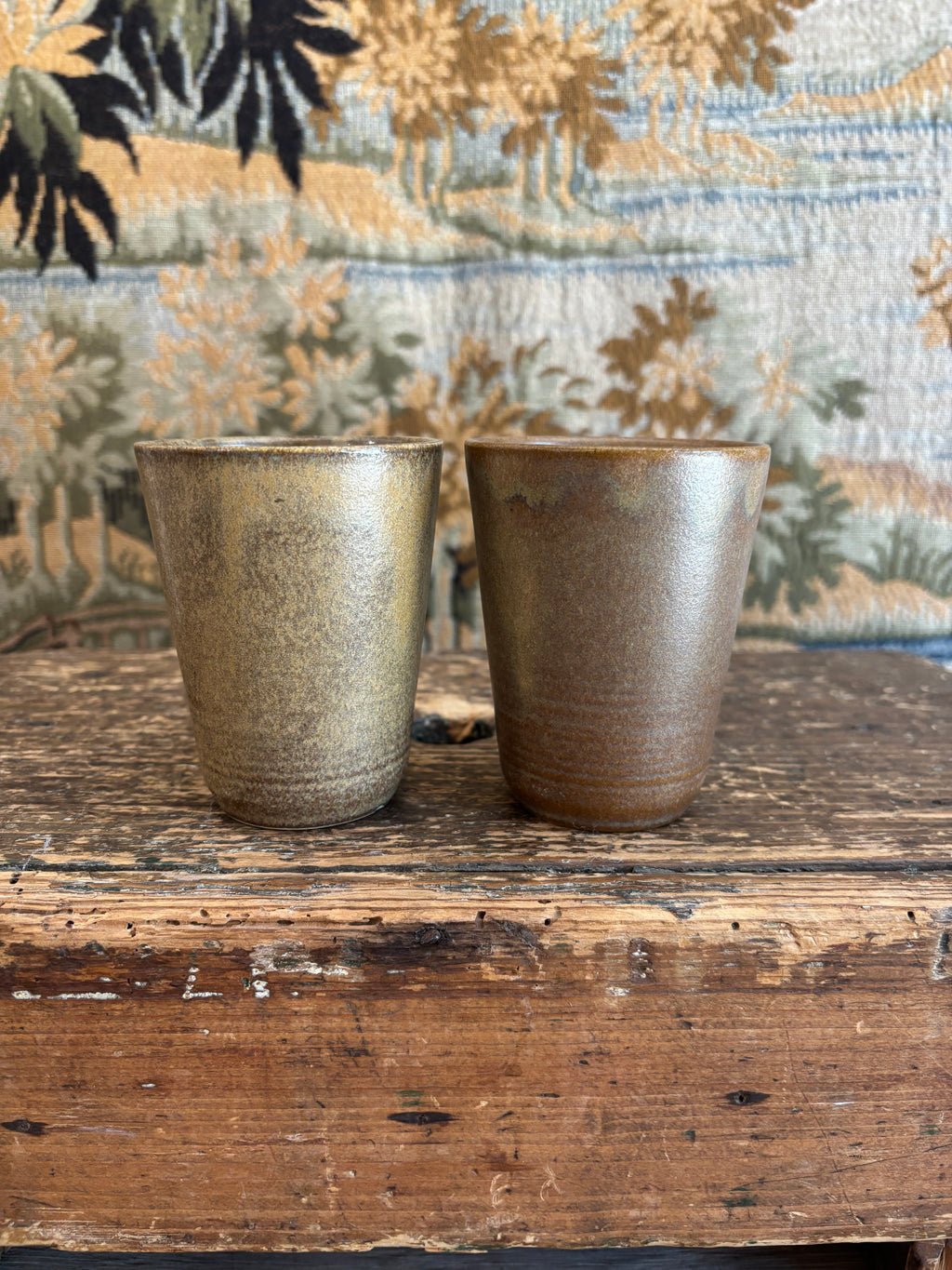 Vintage French Digoin Stoneware Cup