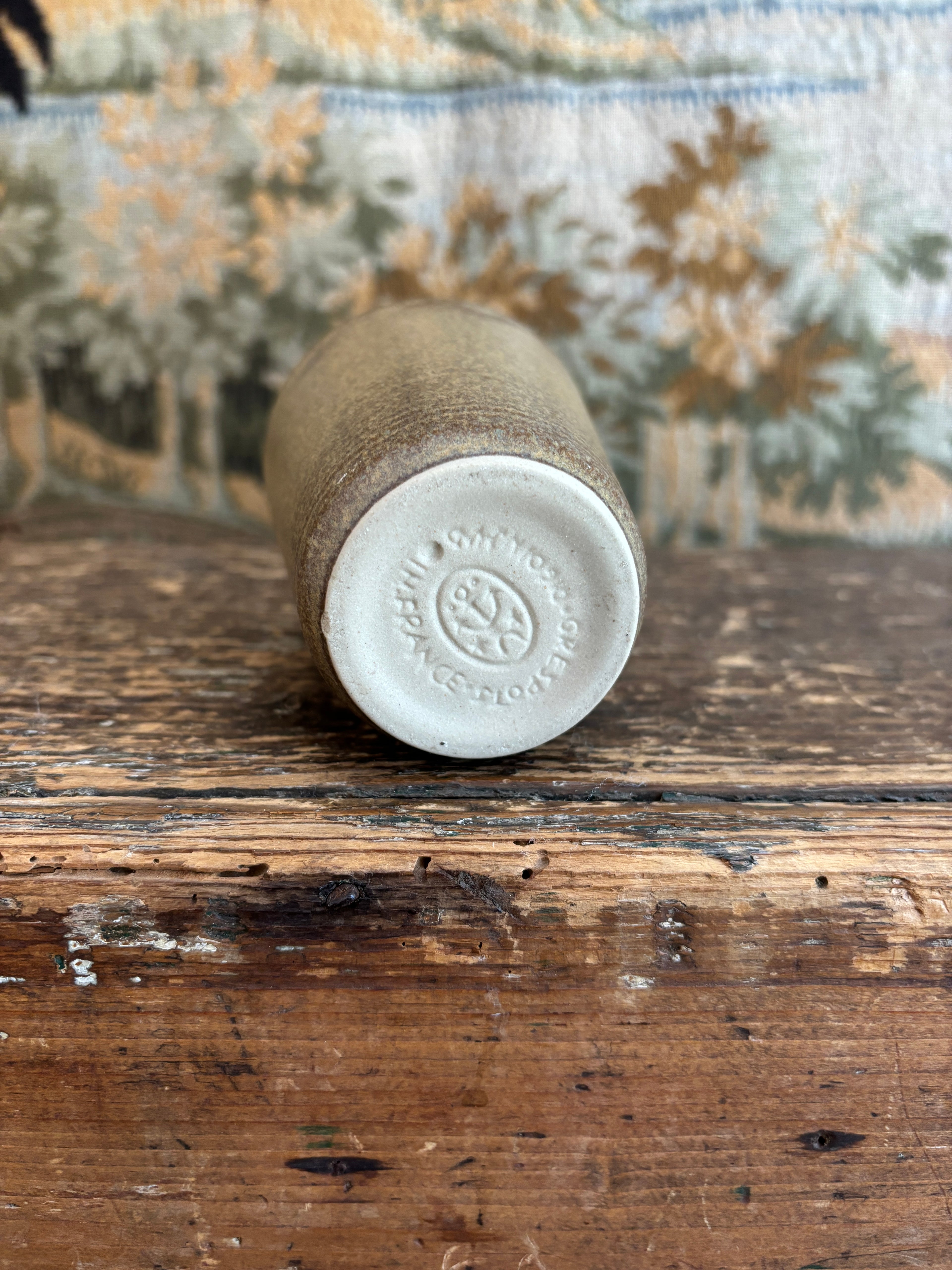 Vintage French Digoin Stoneware Cup