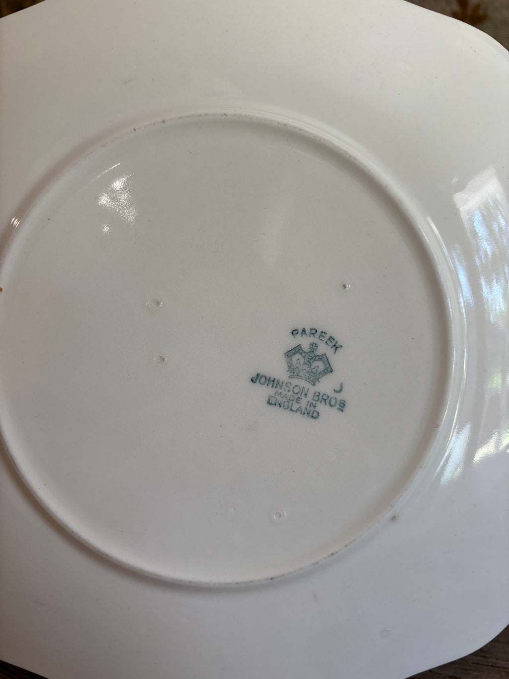 Vintage English Johnson Bros. Pareek Ironstone Plate