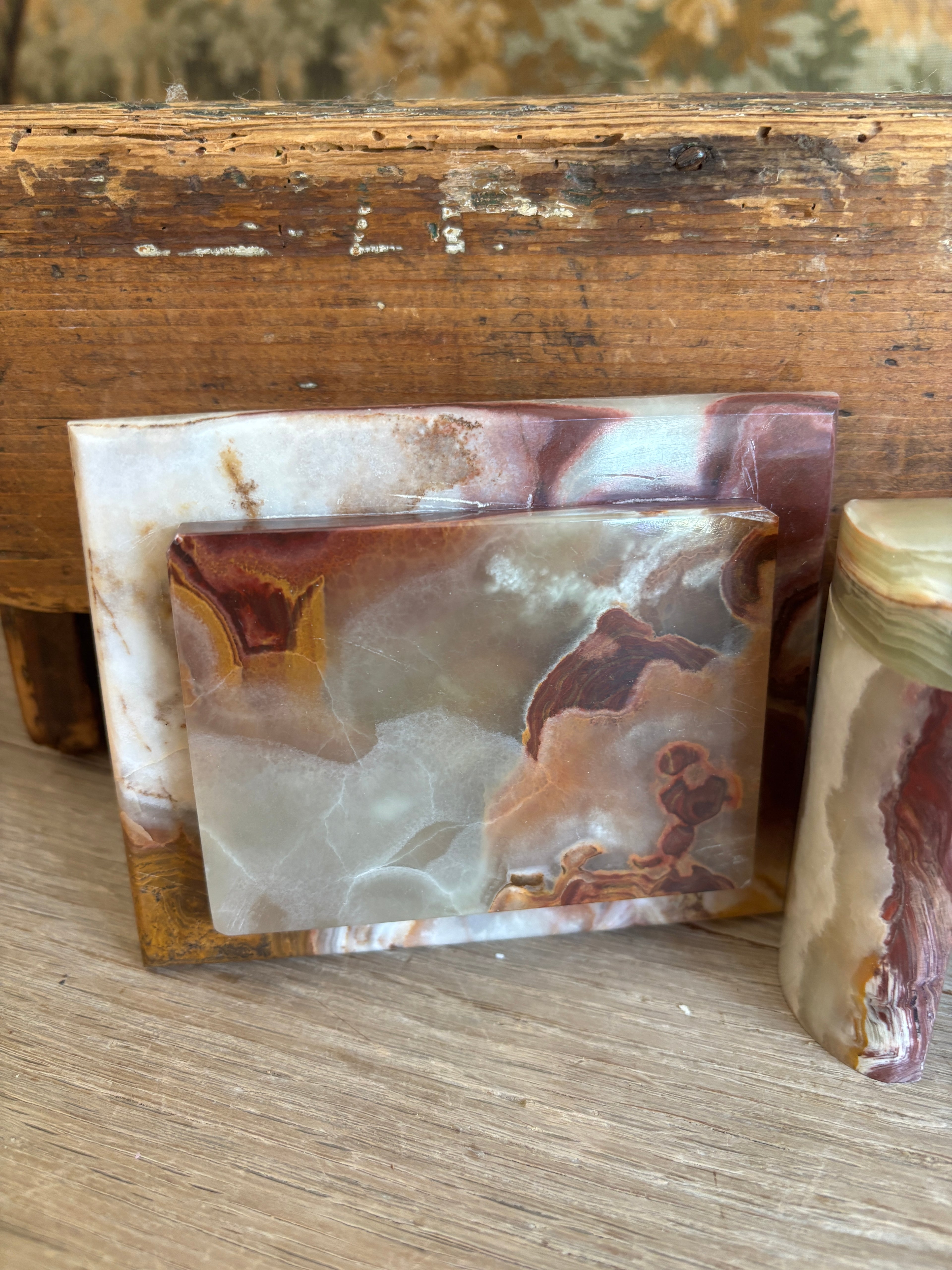 Vintage Banded Onyx Trinket Box