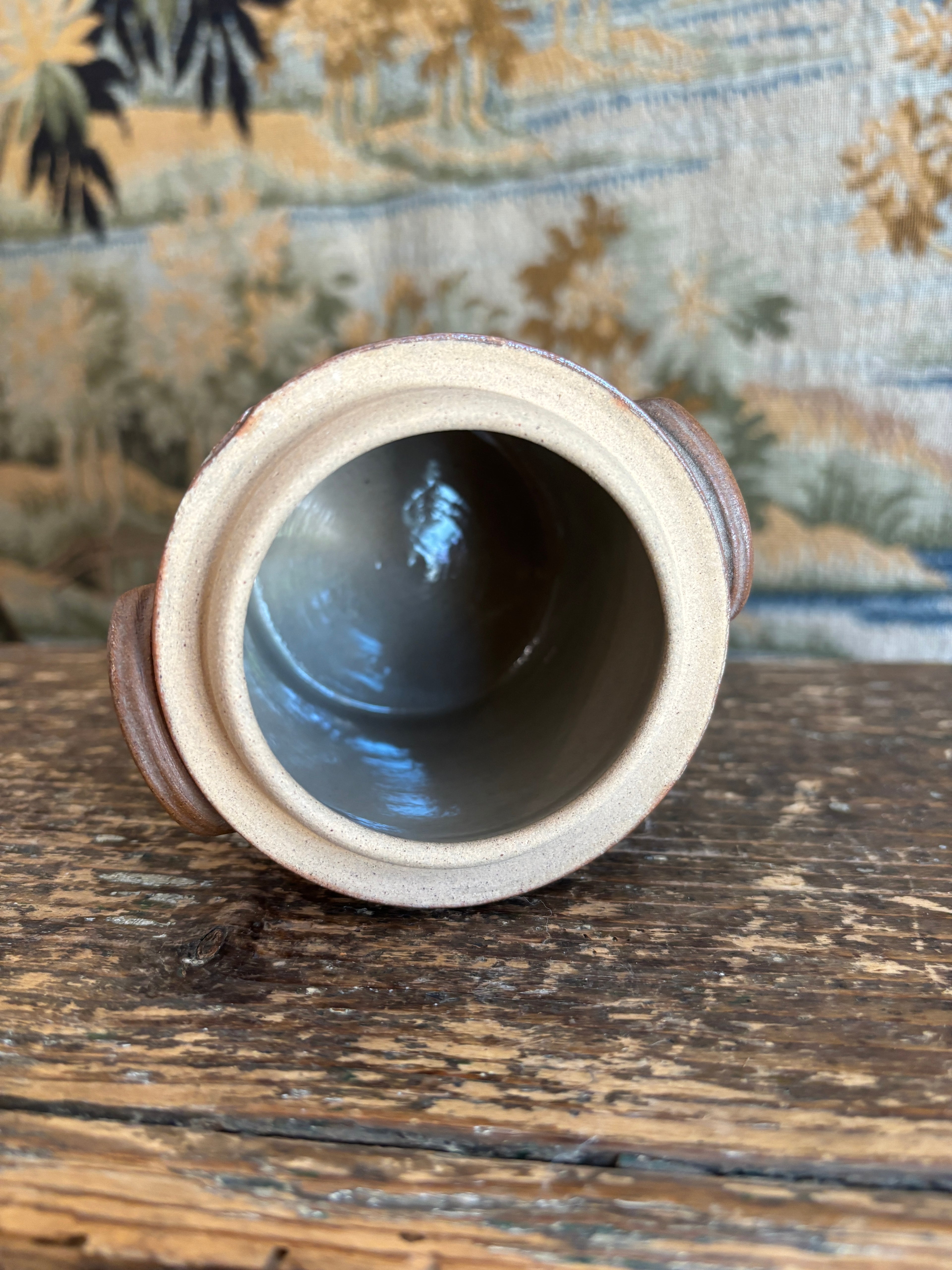 Vintage Small French Stoneware Confit Pot