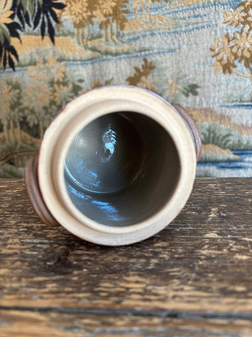 Vintage Small French Stoneware Confit Pot