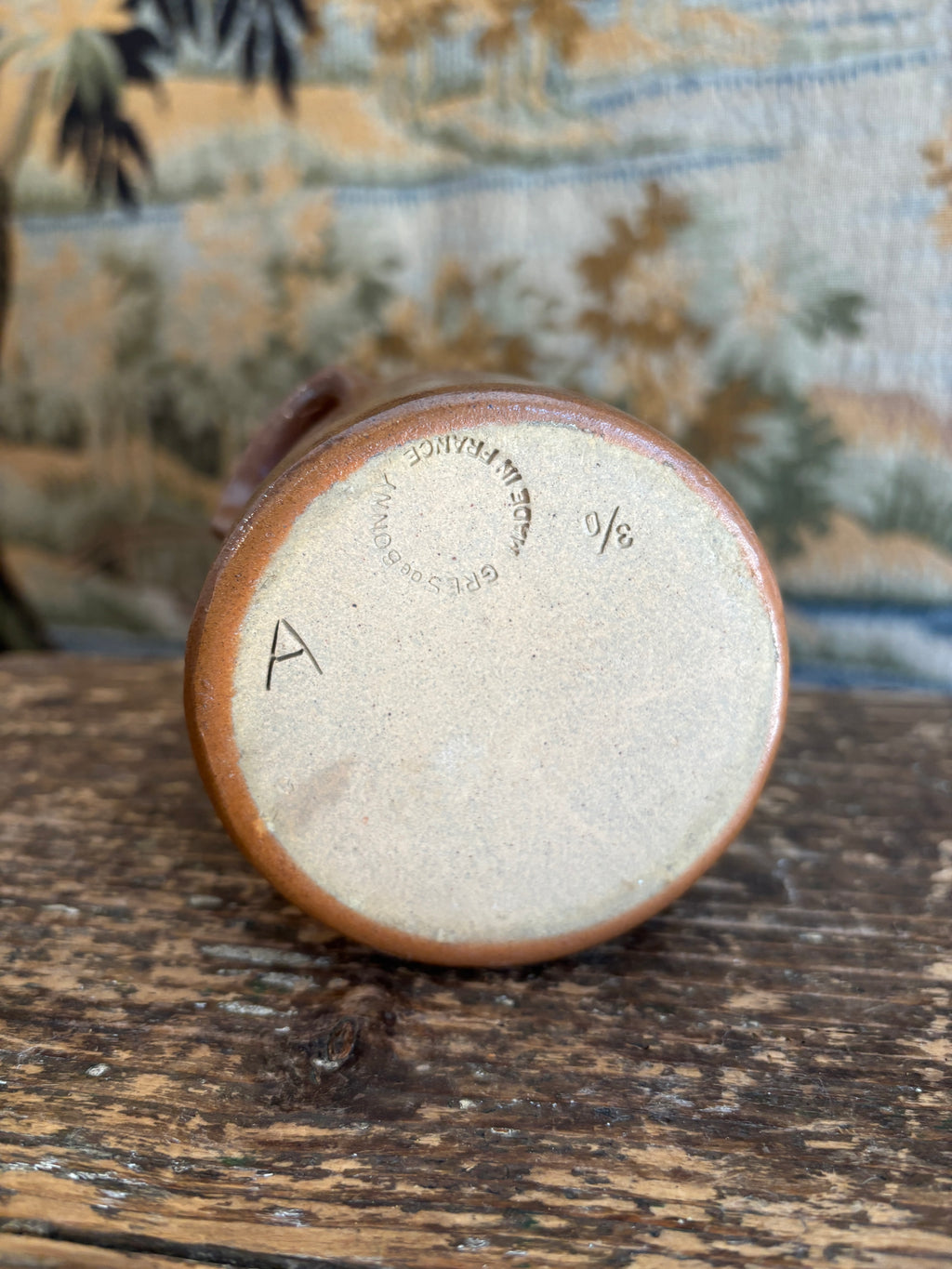 Vintage Small French Stoneware Confit Pot