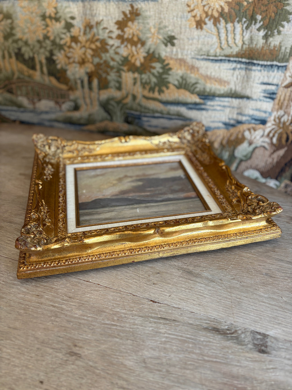 Antique French Oil Painting by Charles Joseph Beauverie