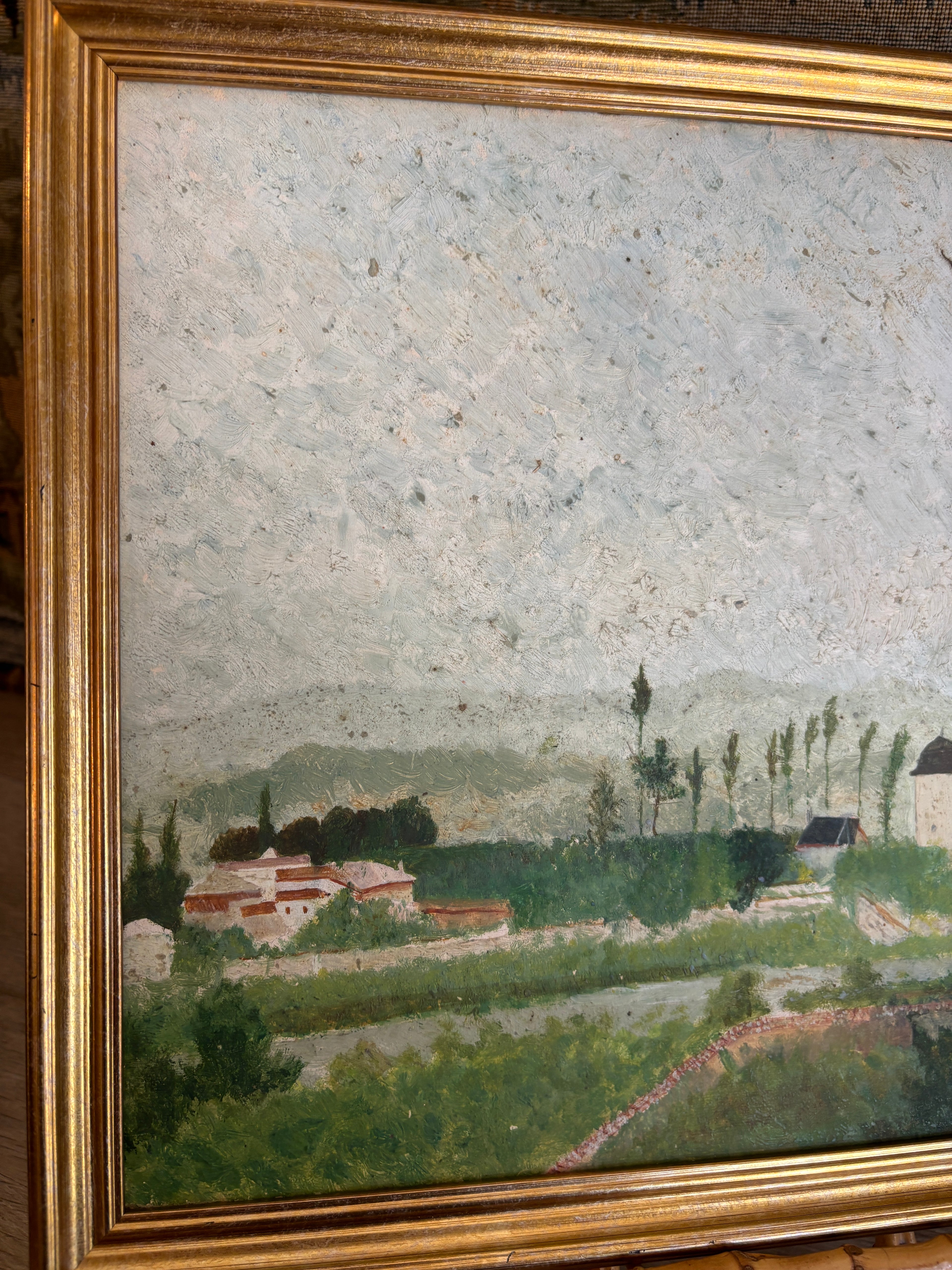 French Village Landscape Oil Painting