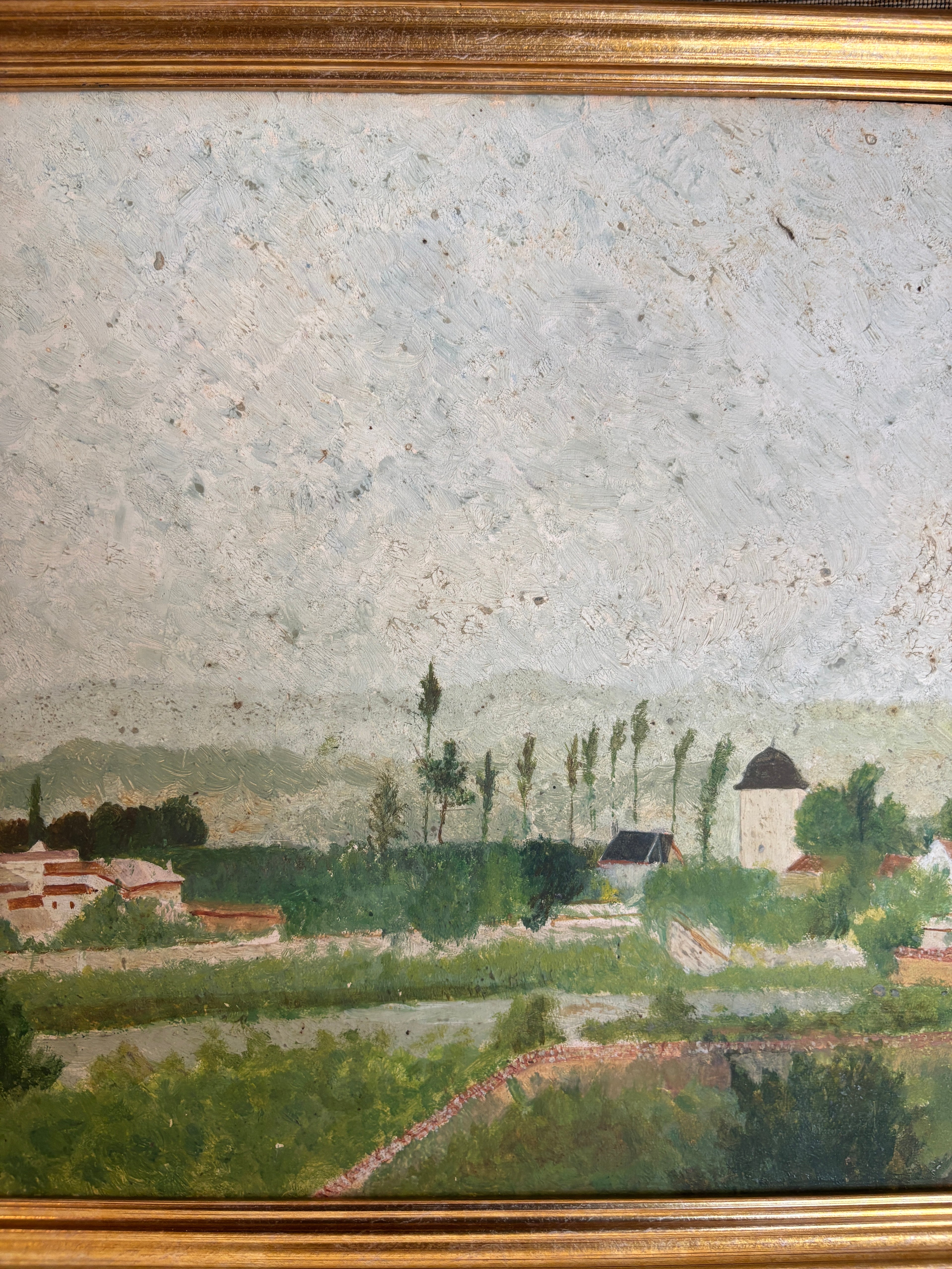 French Village Landscape Oil Painting