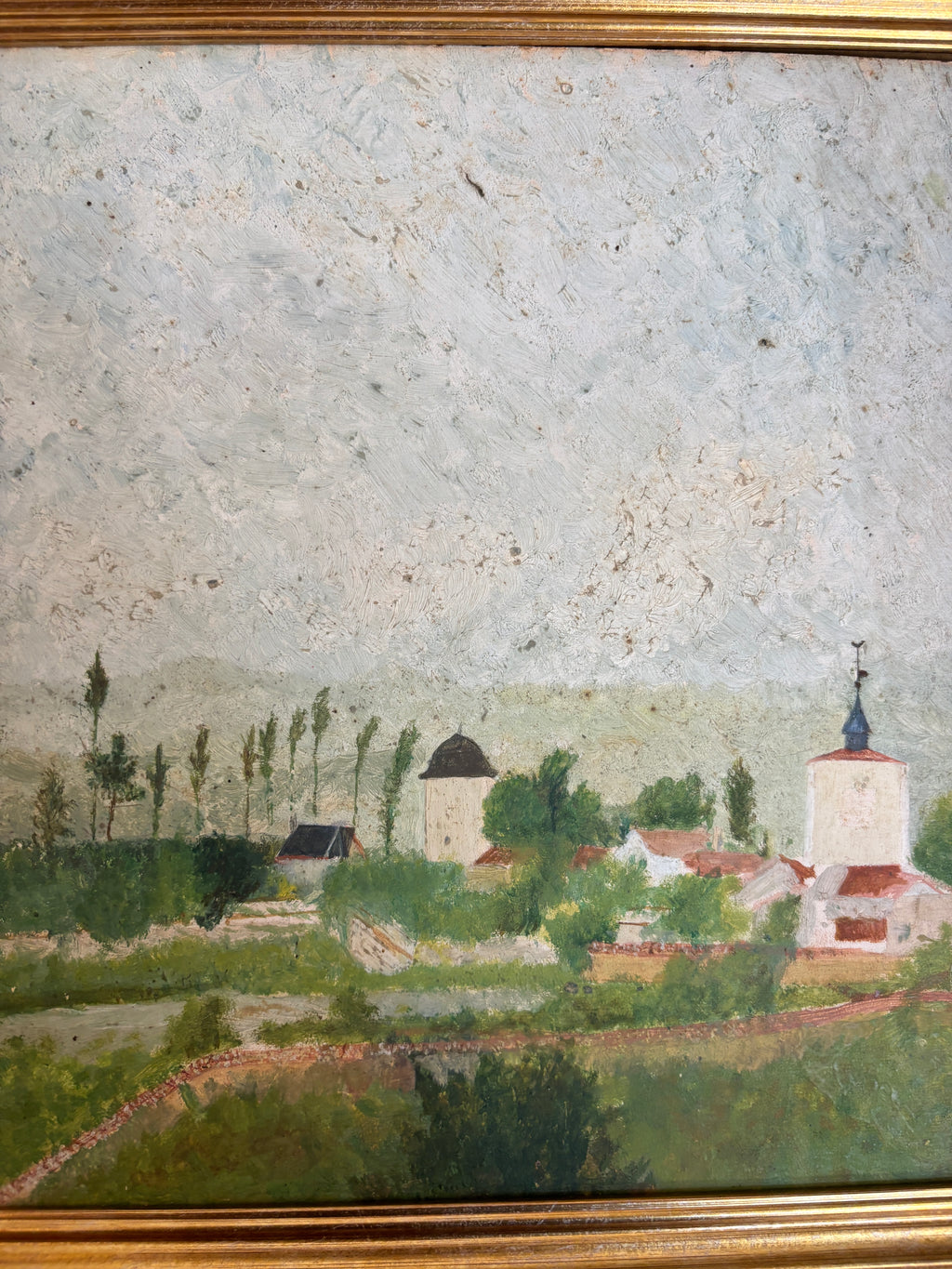 French Village Landscape Oil Painting