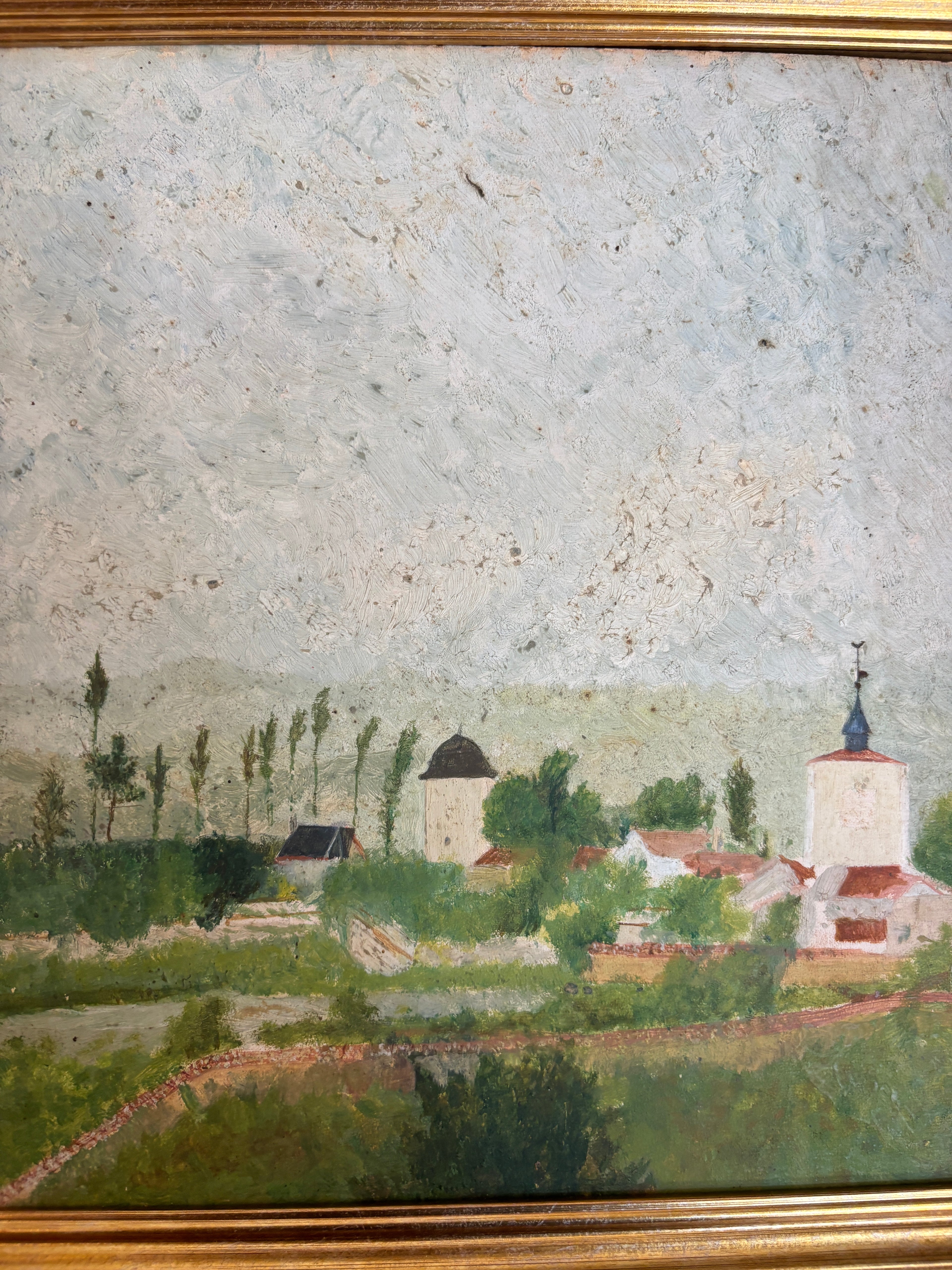French Village Landscape Oil Painting