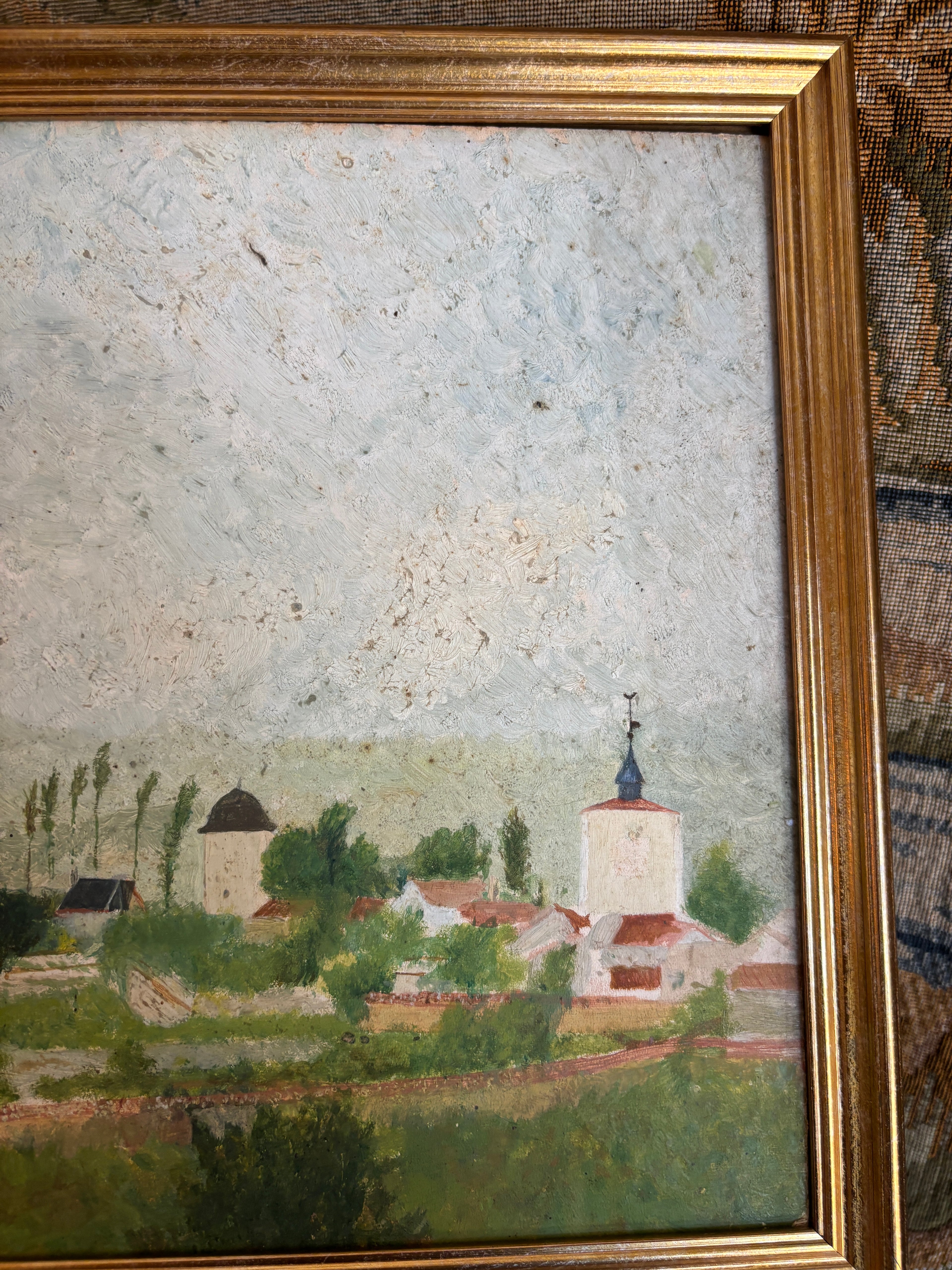French Village Landscape Oil Painting