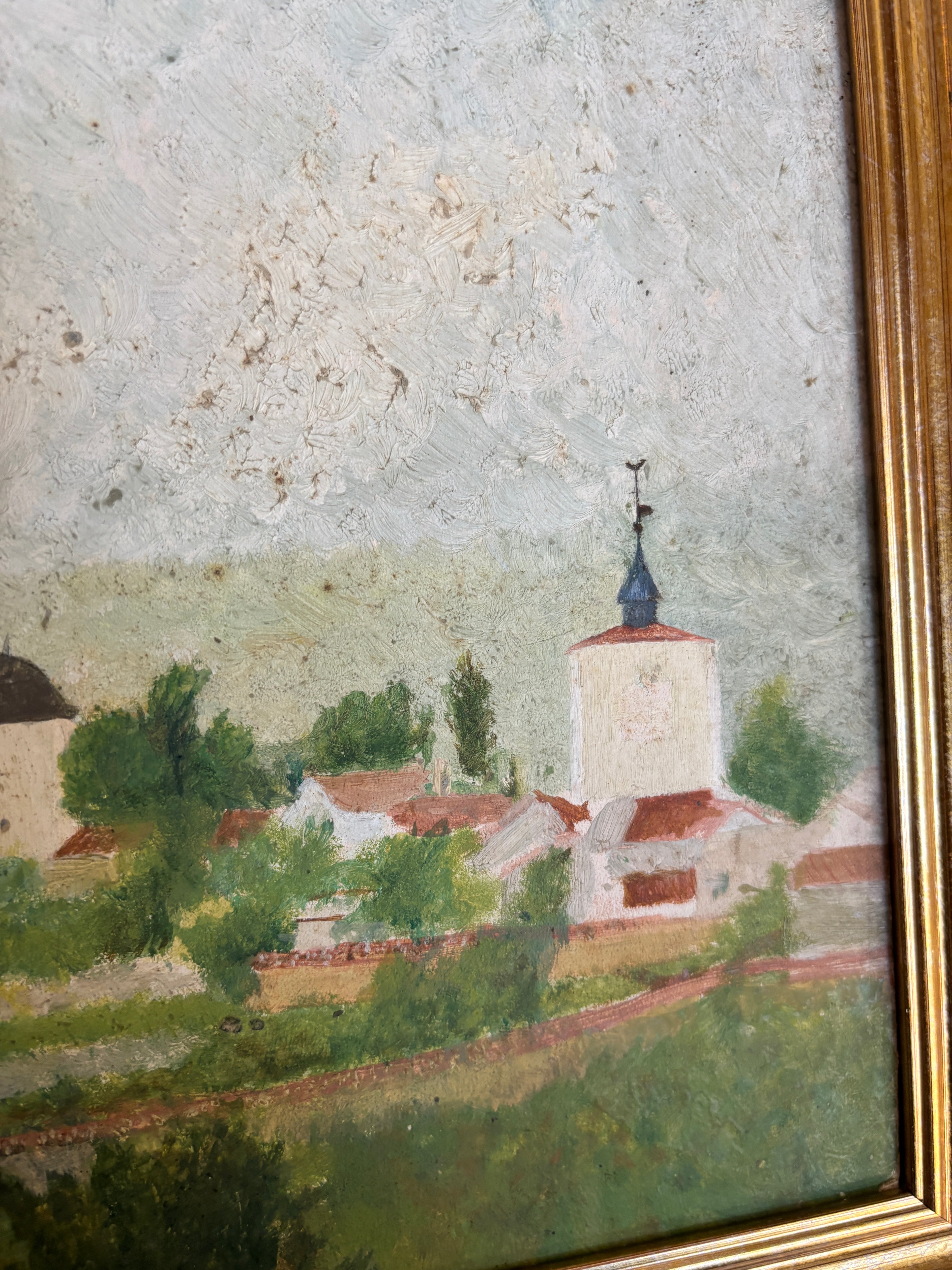 French Village Landscape Oil Painting
