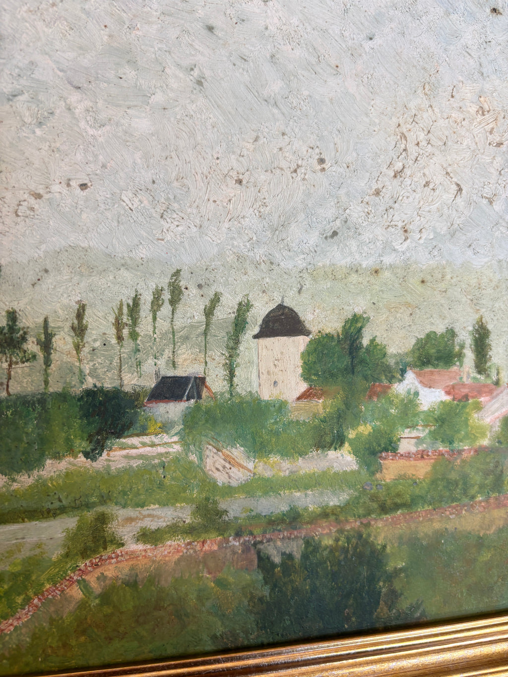 French Village Landscape Oil Painting