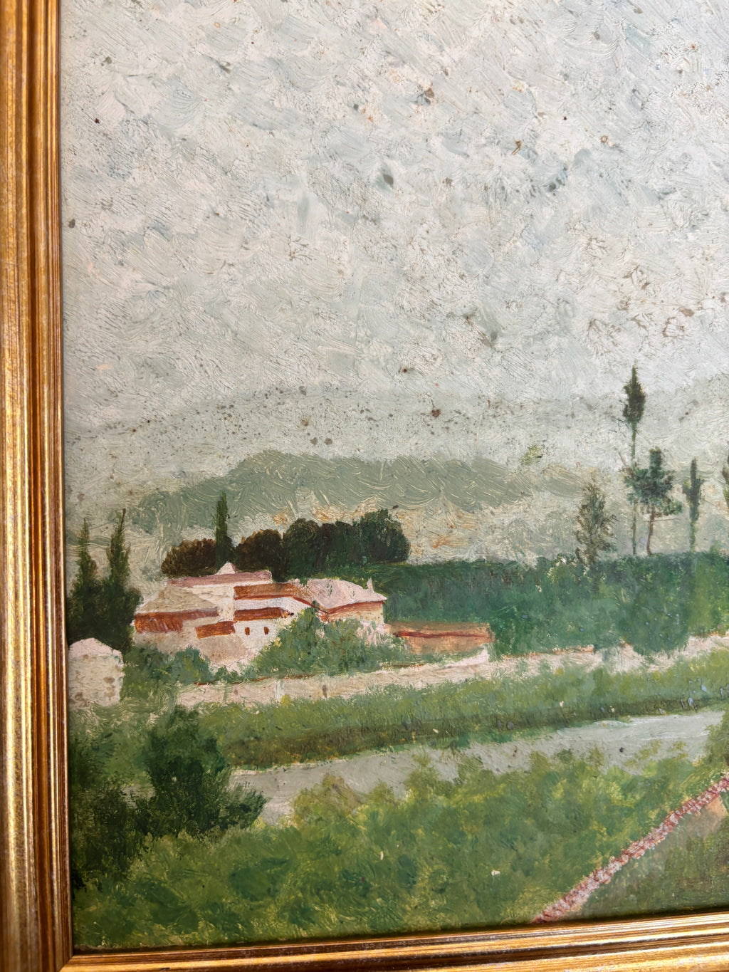 French Village Landscape Oil Painting