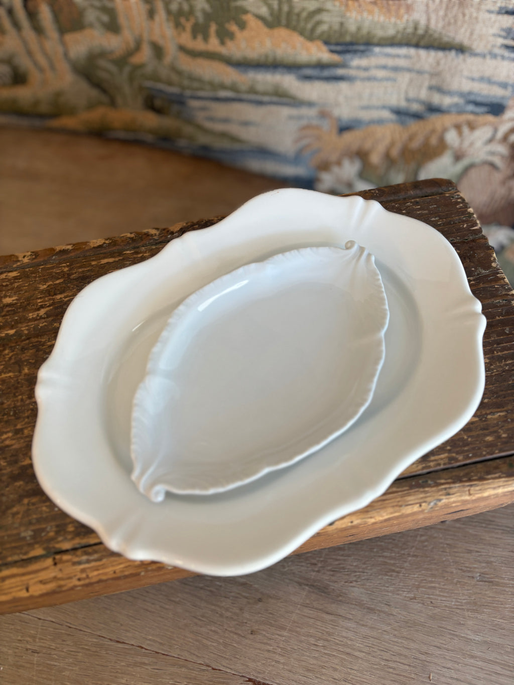Vintage French Theodore Haviland Limoges White Serving Platter