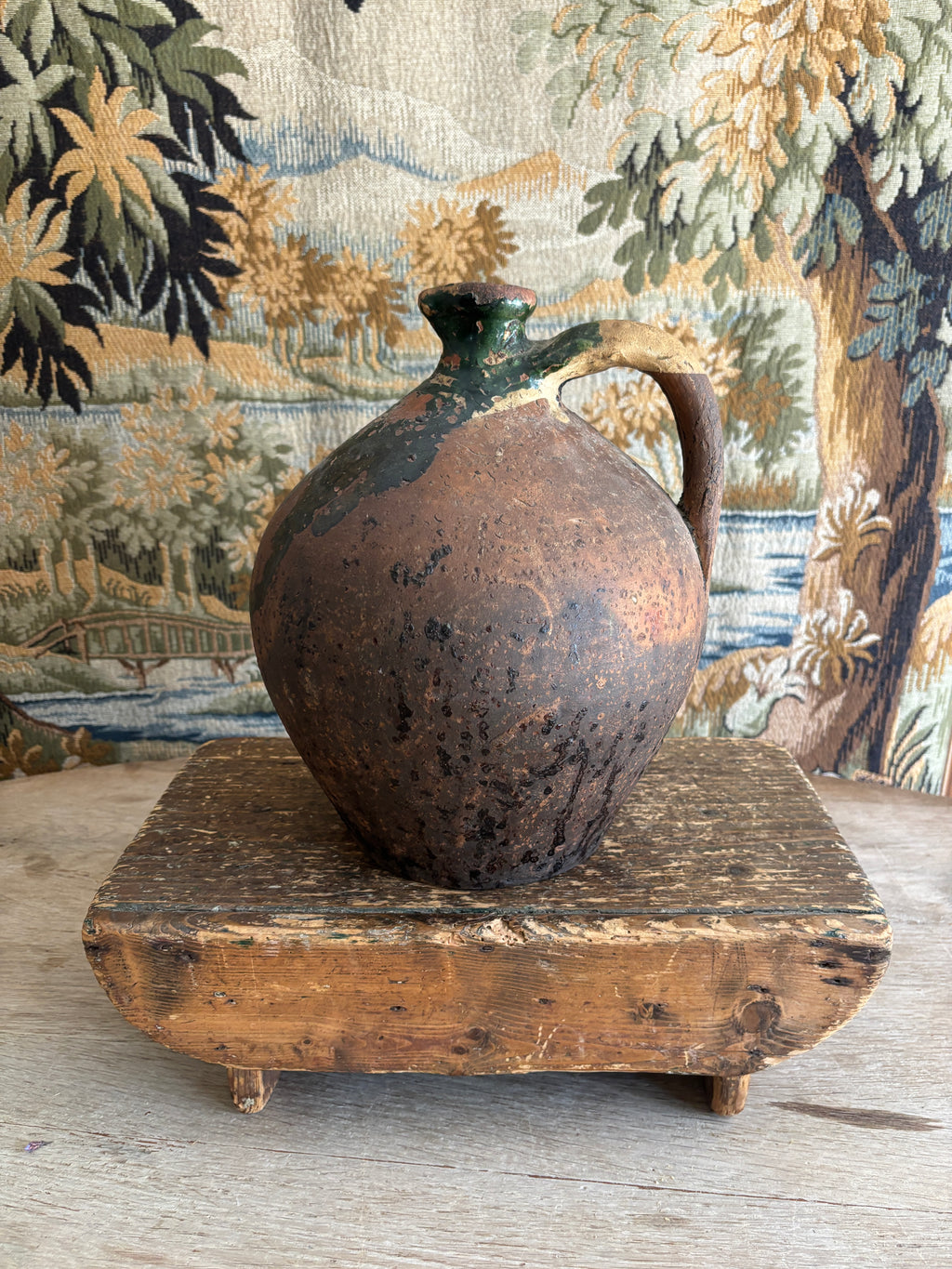 Antique French Earthenware Jug