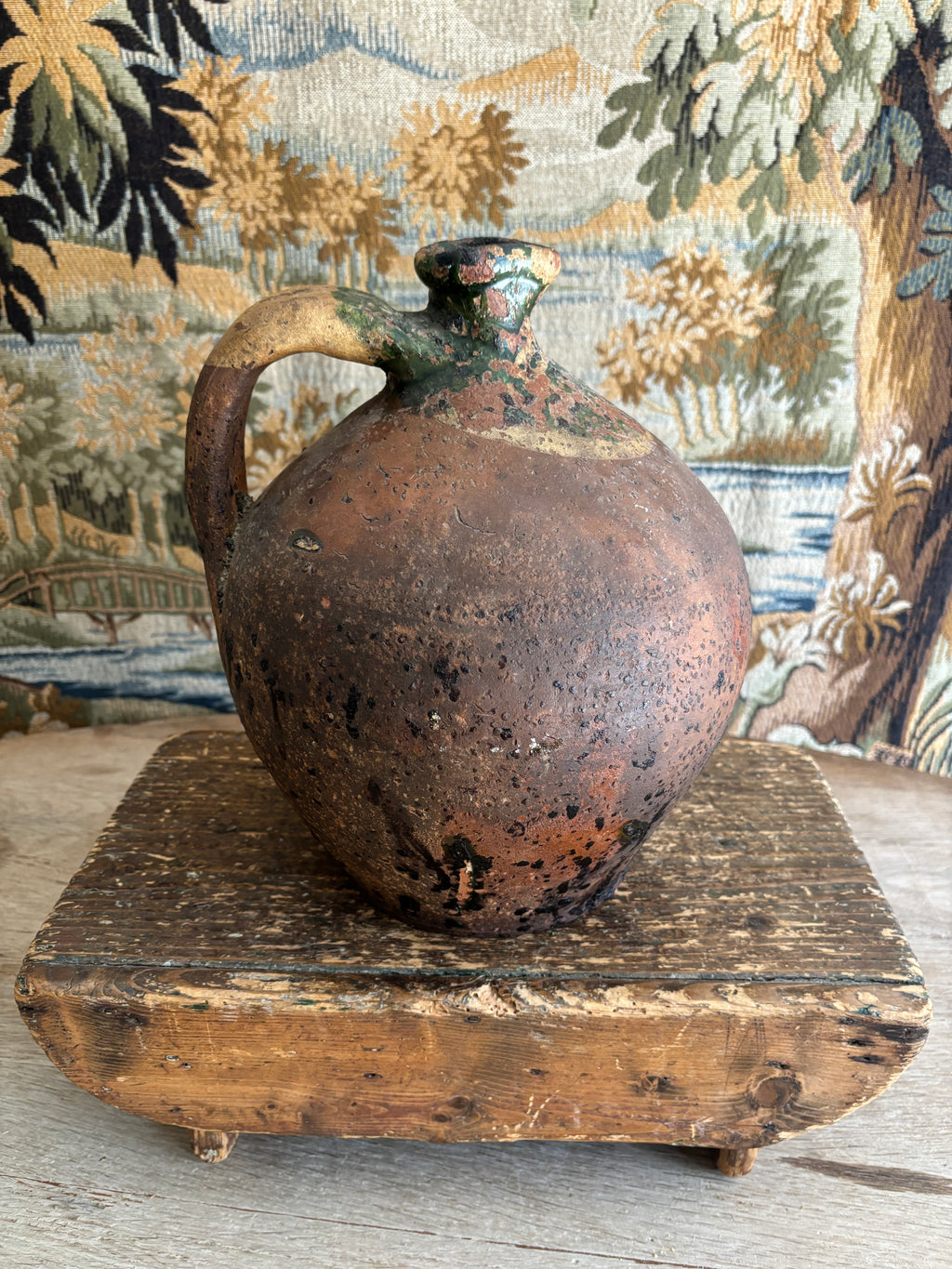 Antique French Earthenware Jug
