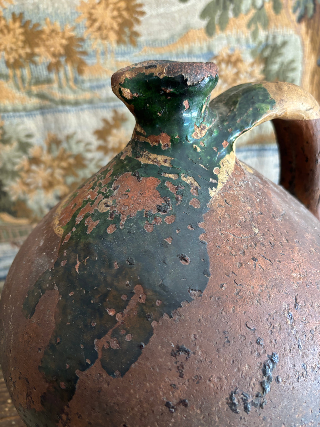 Antique French Earthenware Jug
