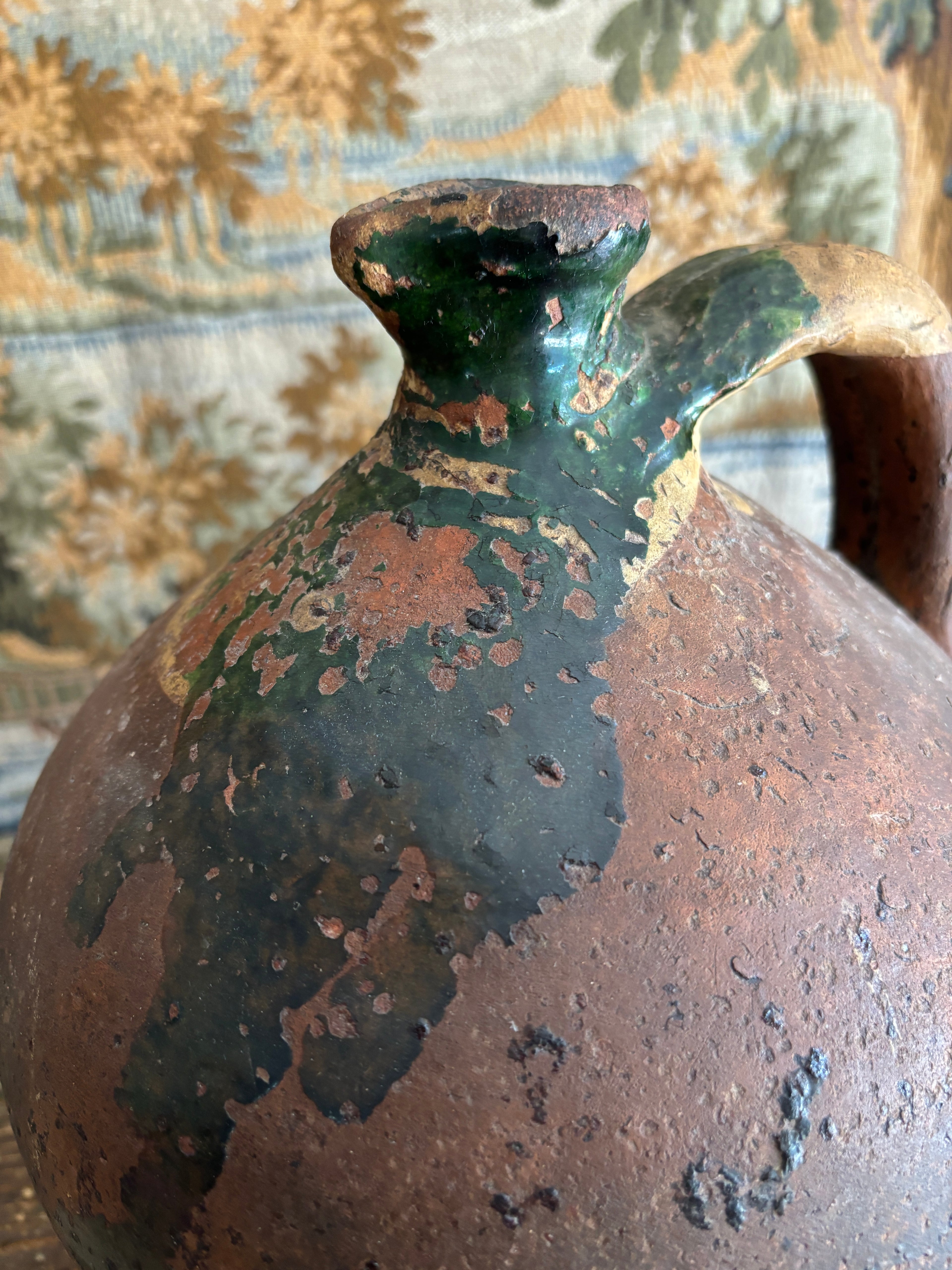 Antique French Earthenware Jug