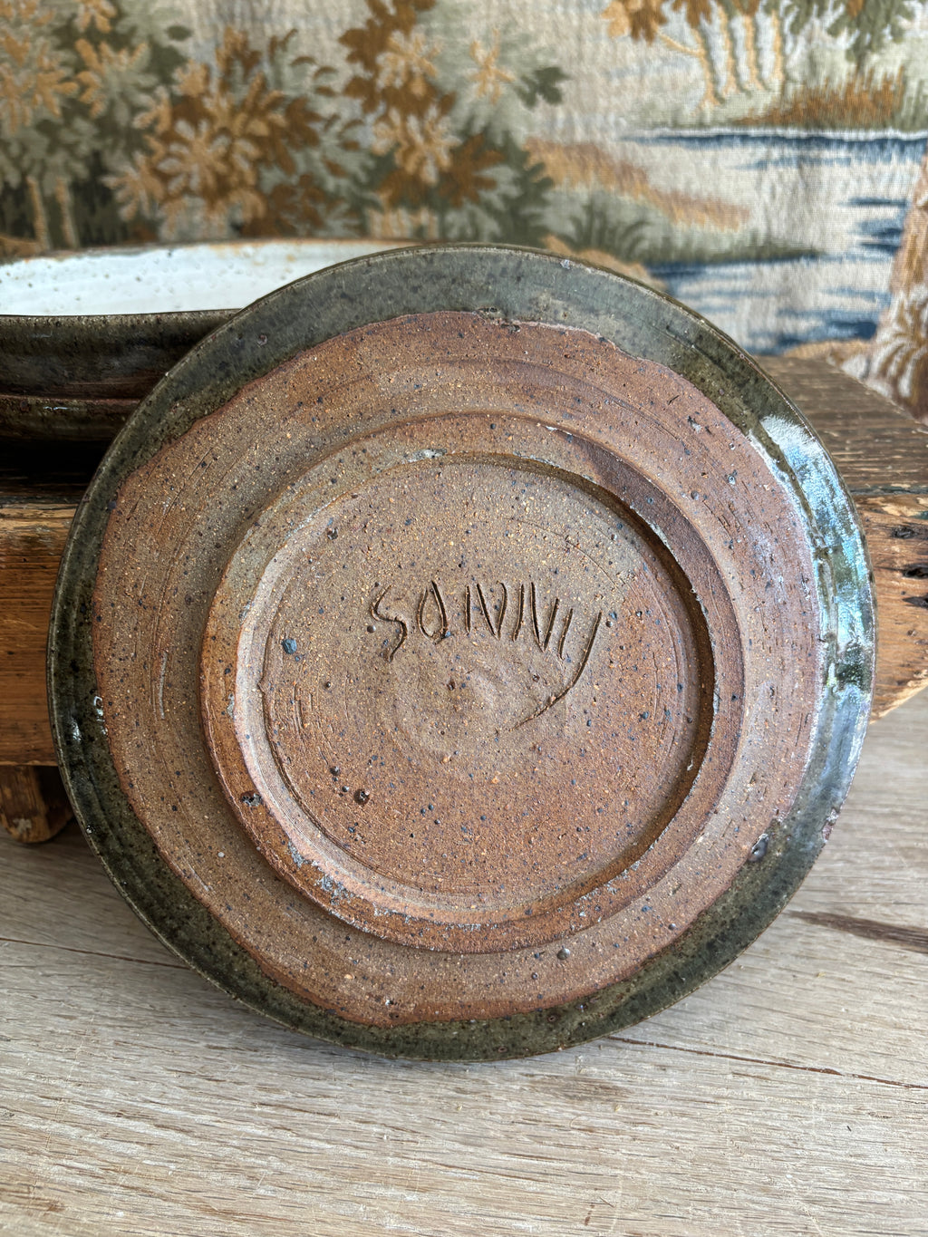 Signed Studio Pottery Plate