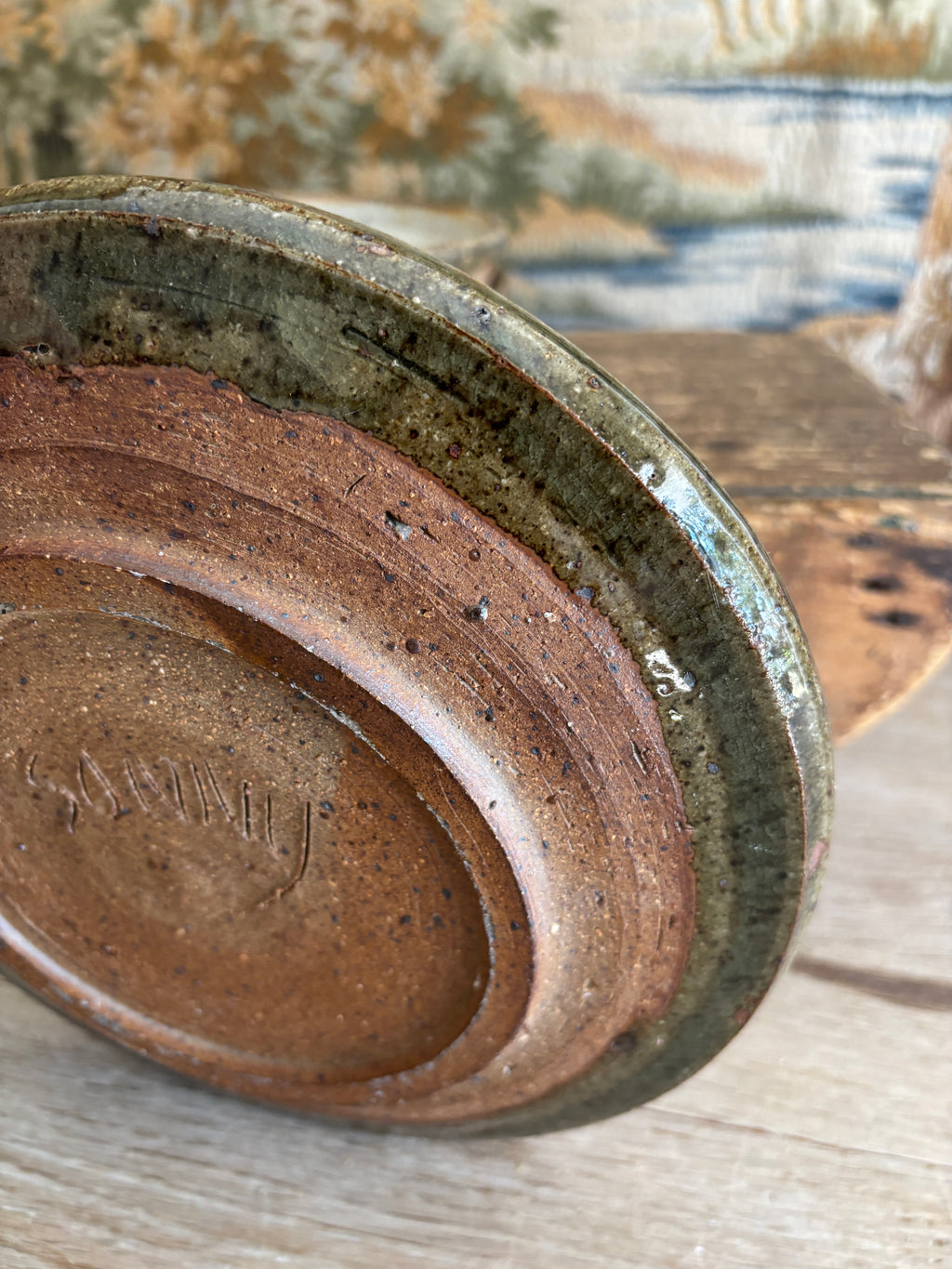 Signed Studio Pottery Plate