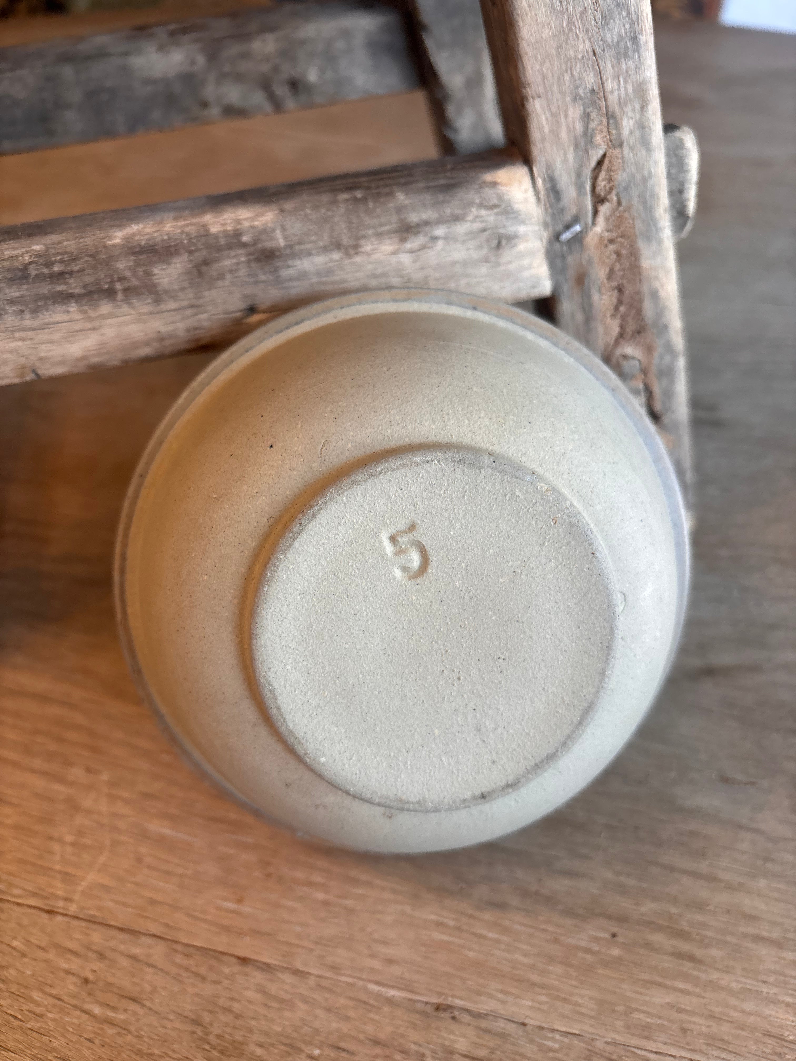 Vintage French Two-Tone Stoneware Bowl