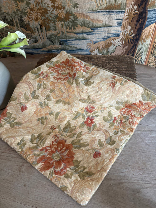 Floral Tapestry Pillow Cover
