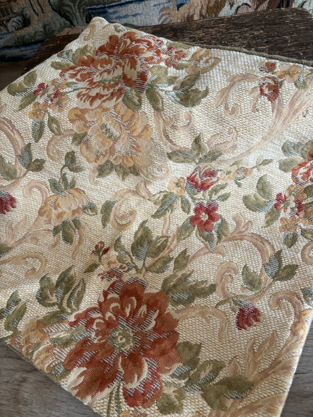 Floral Tapestry Pillow Cover