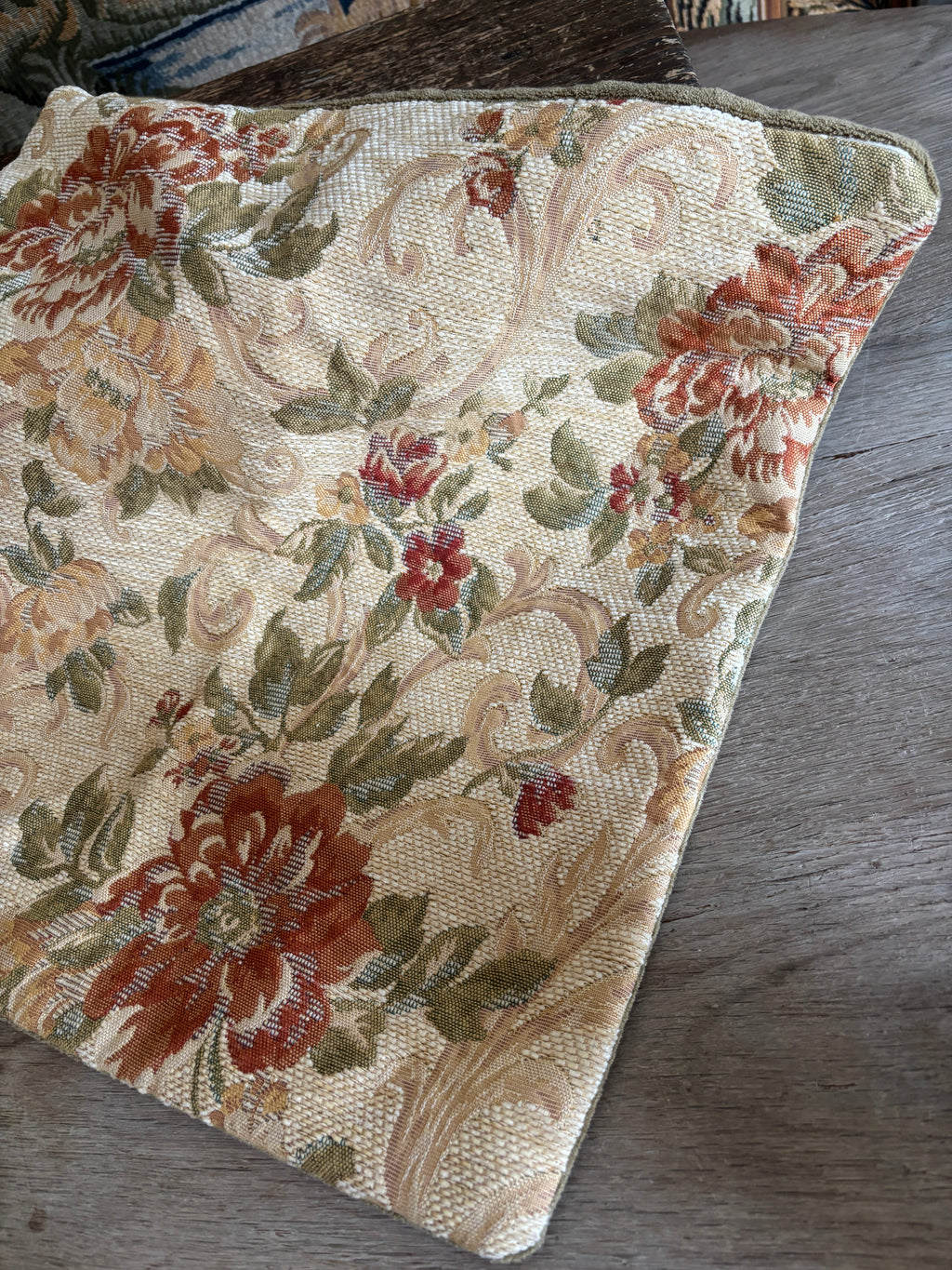 Floral Tapestry Pillow Cover