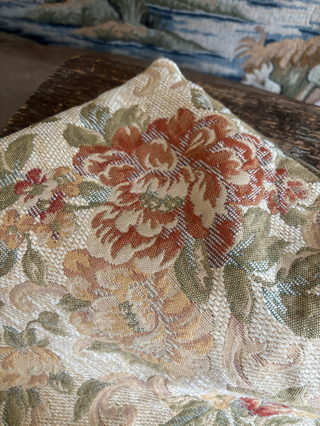 Floral Tapestry Pillow Cover