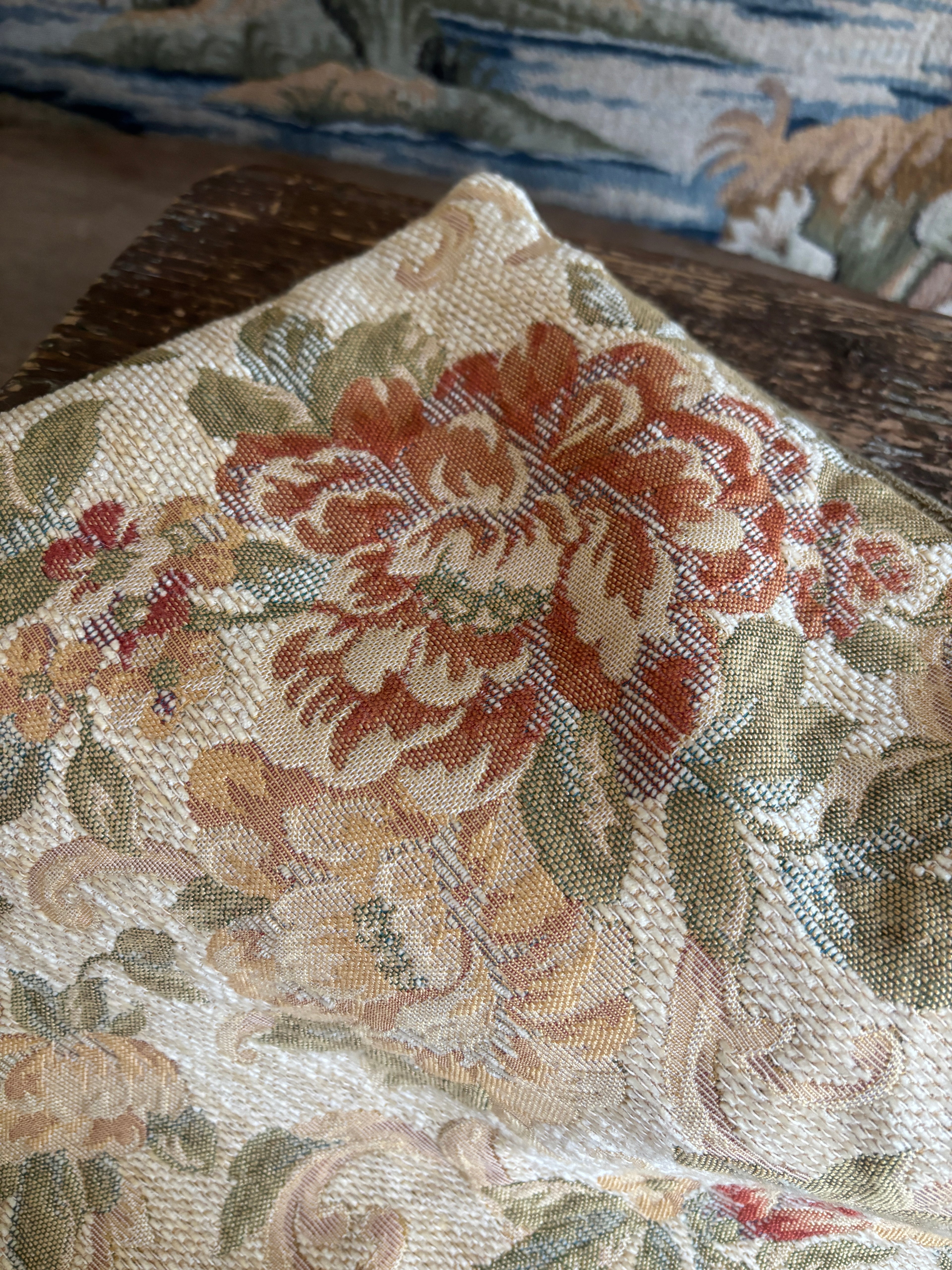 Floral Tapestry Pillow Cover