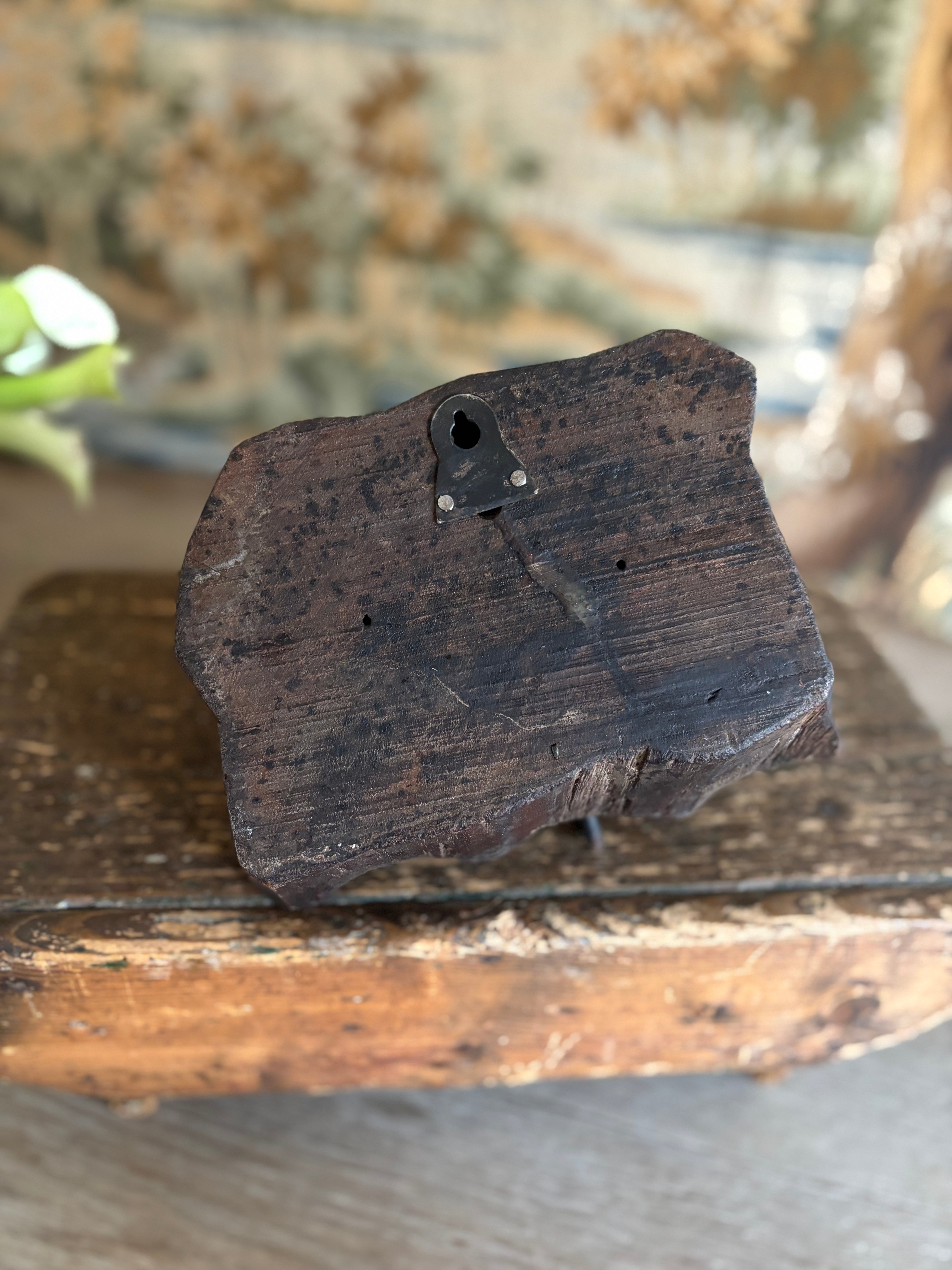 Antique Indian Printing Block Wall Hook