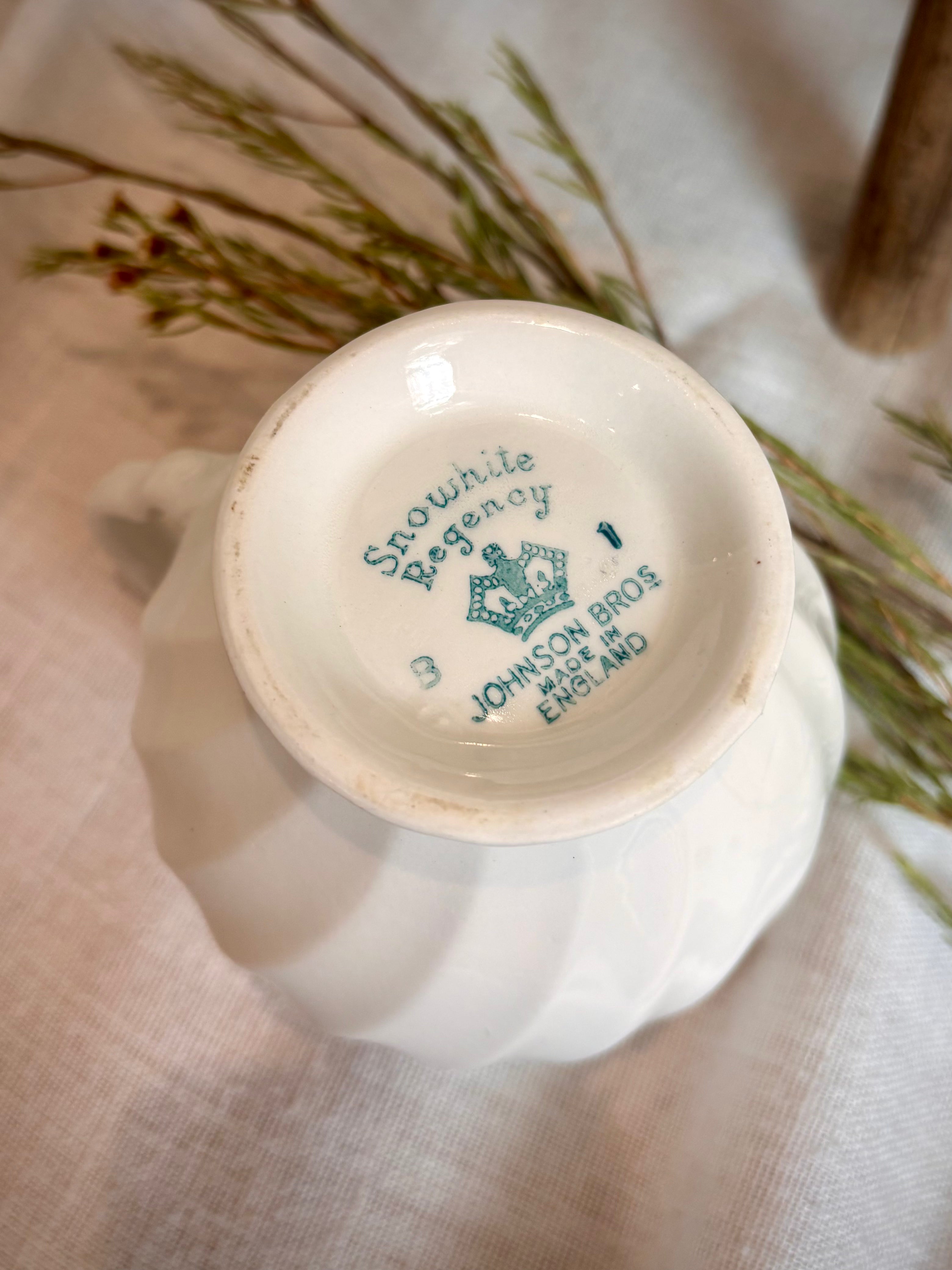 Vintage Johnson Brothers “Regency Snowhite” Creamer/Pitcher