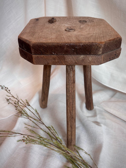 Antique French Primitive Milking Stool