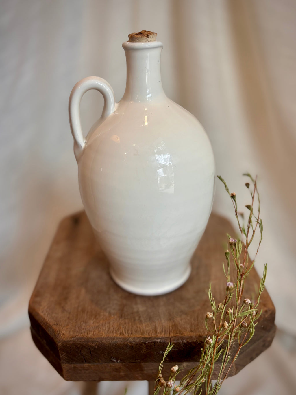 Vintage Carluccio’s Italian Ceramic Olive Oil Fiasco – Puglia