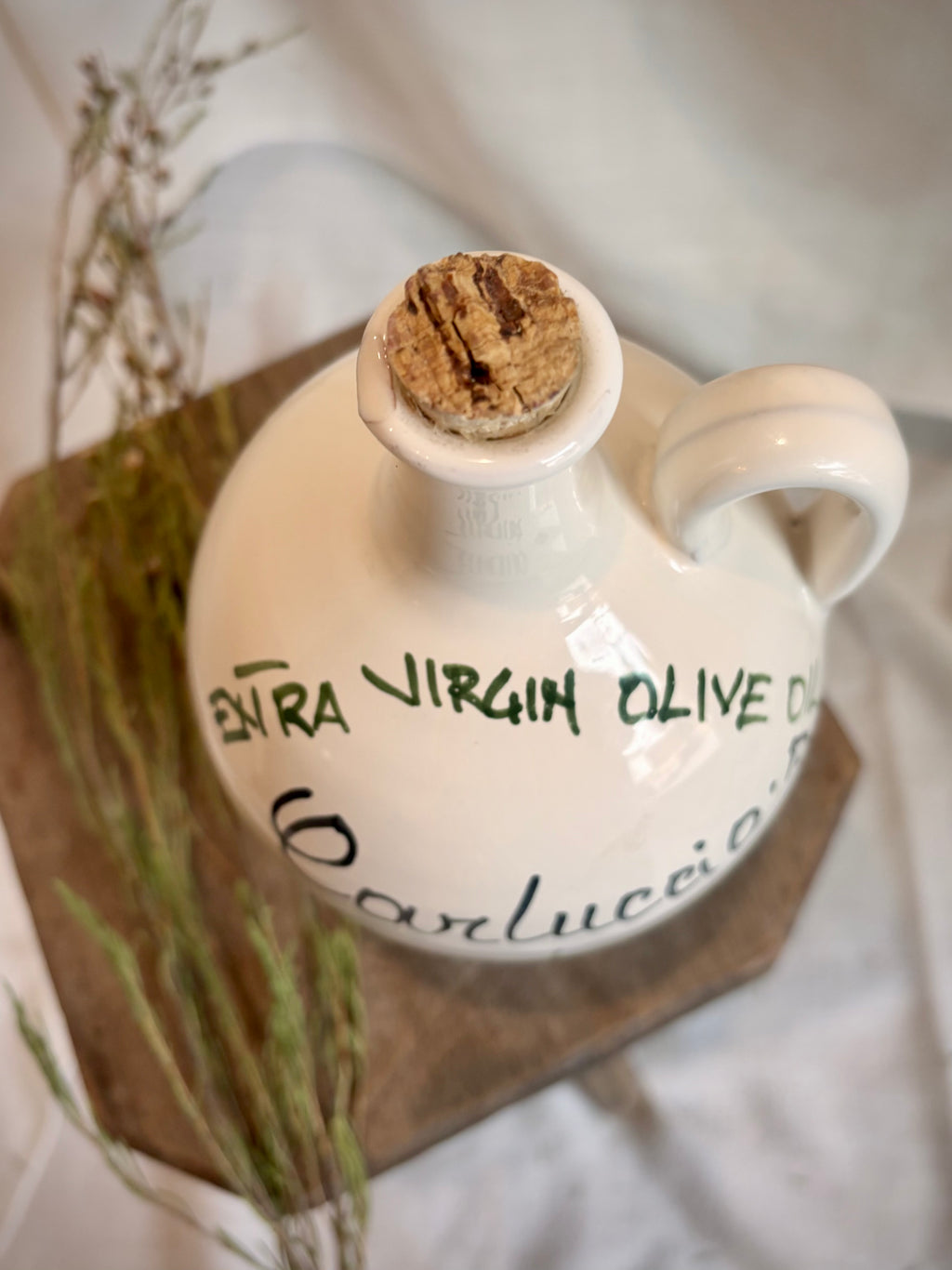 Vintage Carluccio’s Italian Ceramic Olive Oil Fiasco – Puglia