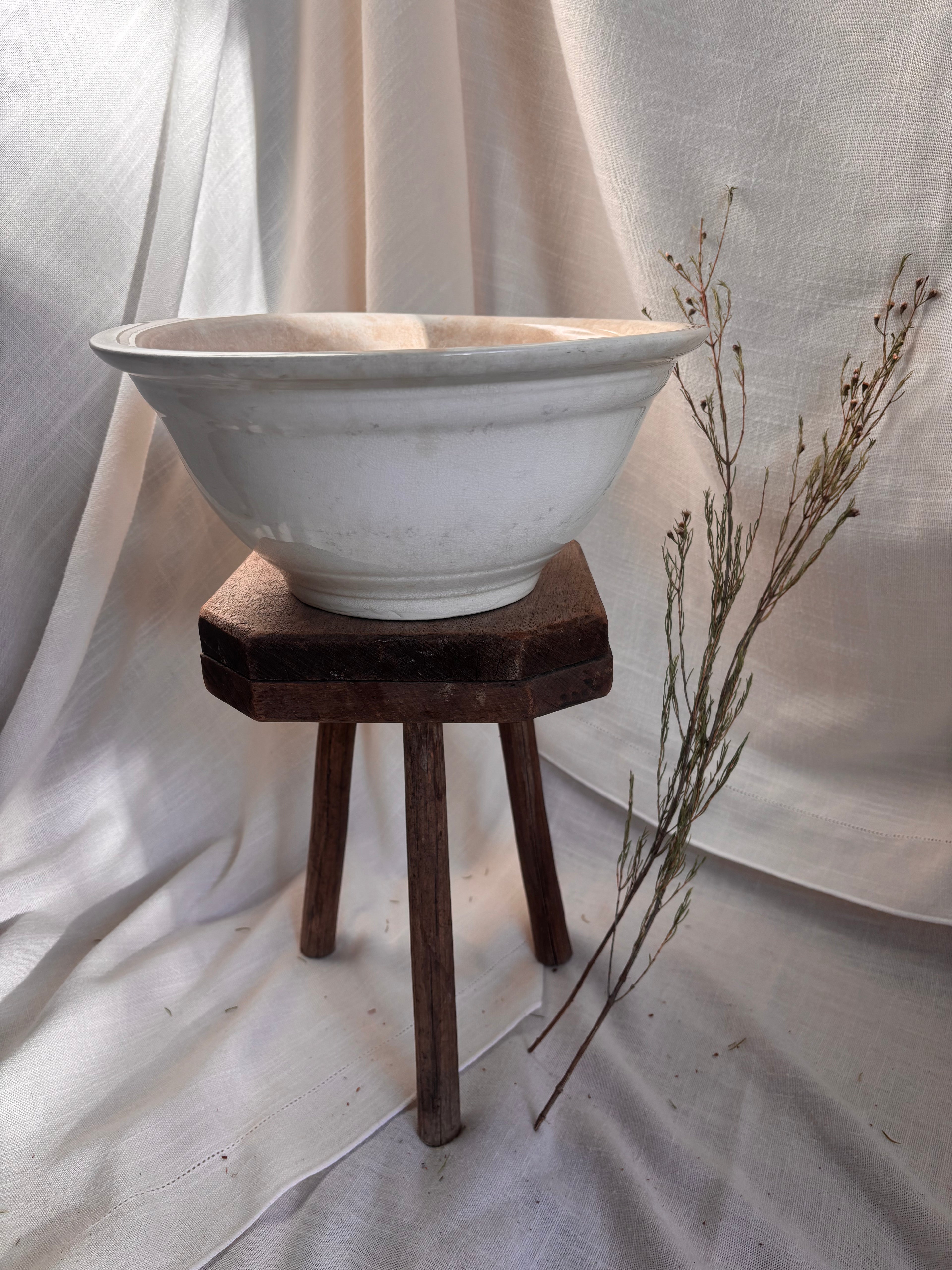 Antique Ironstone Mixing Bowl