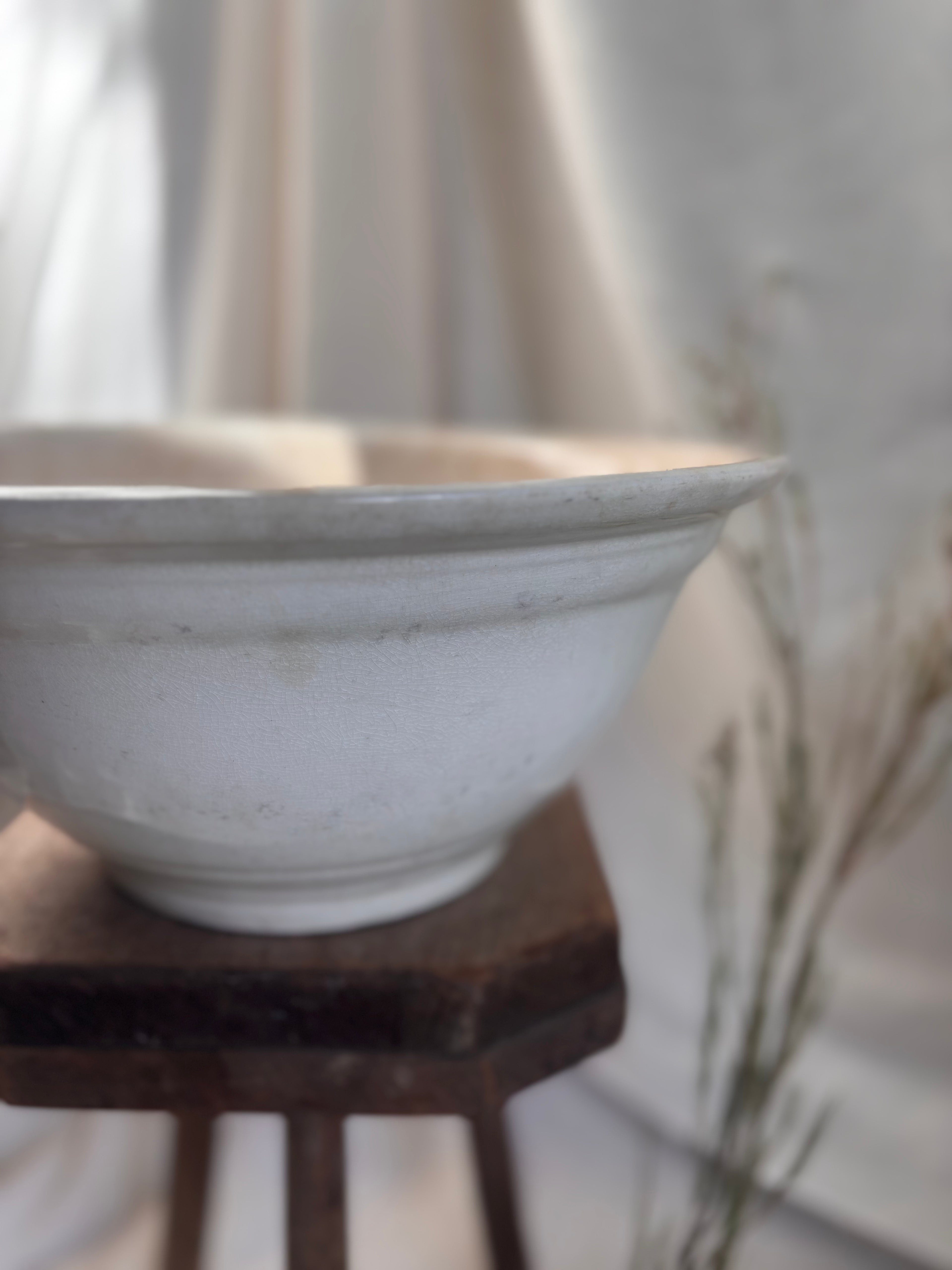 Antique Ironstone Mixing Bowl