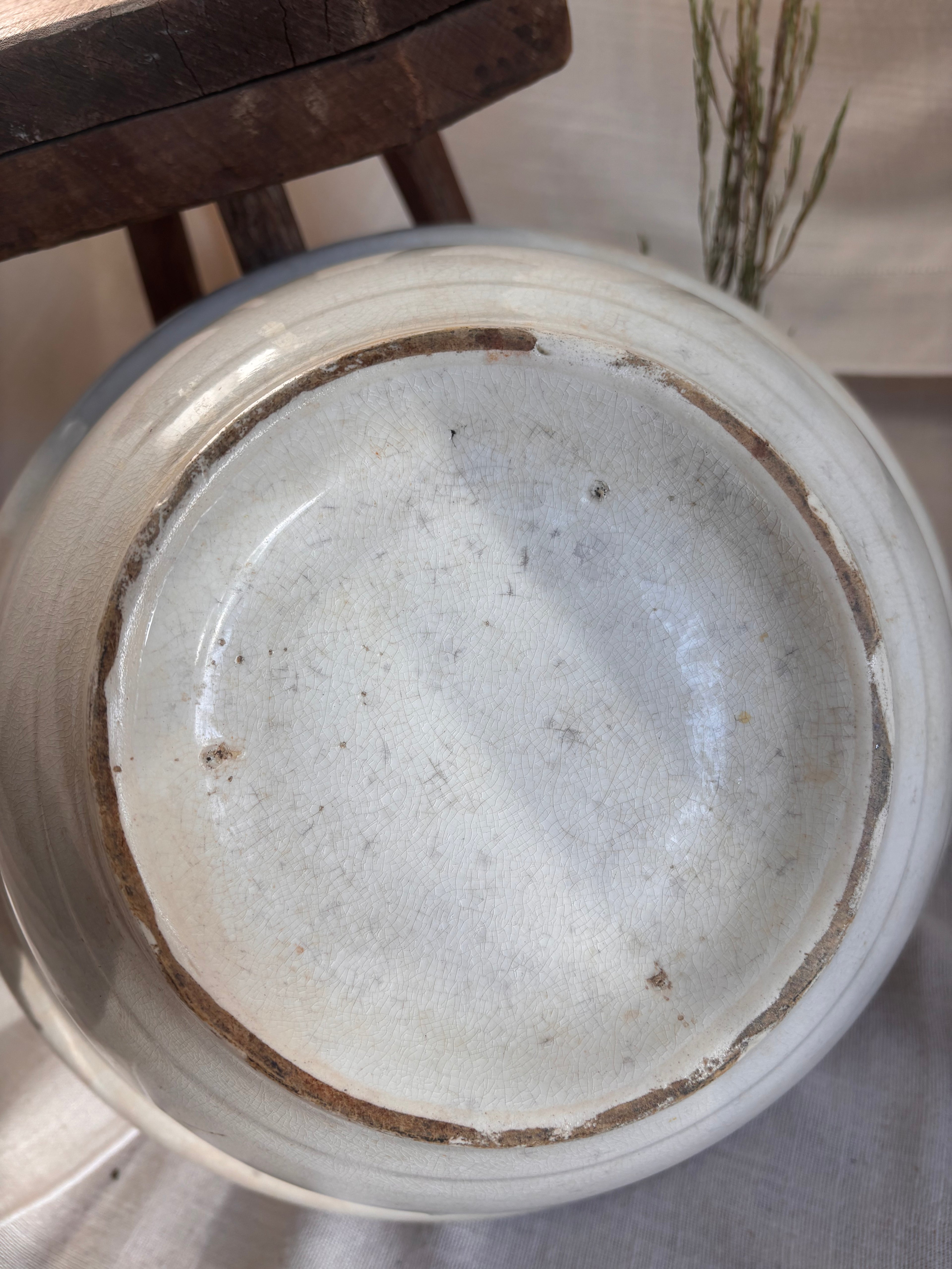 Antique Ironstone Mixing Bowl