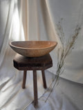 Vintage Carved Wooden Dough Bowl
