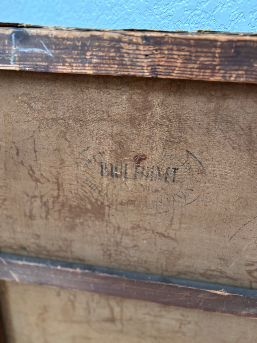 Antique French Still Life Roses in Vase Oil Painting on Canvas, c. 1880s