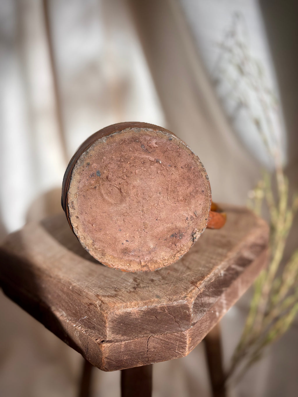 Antique French Single-Handled Confit Pot with Green Glaze