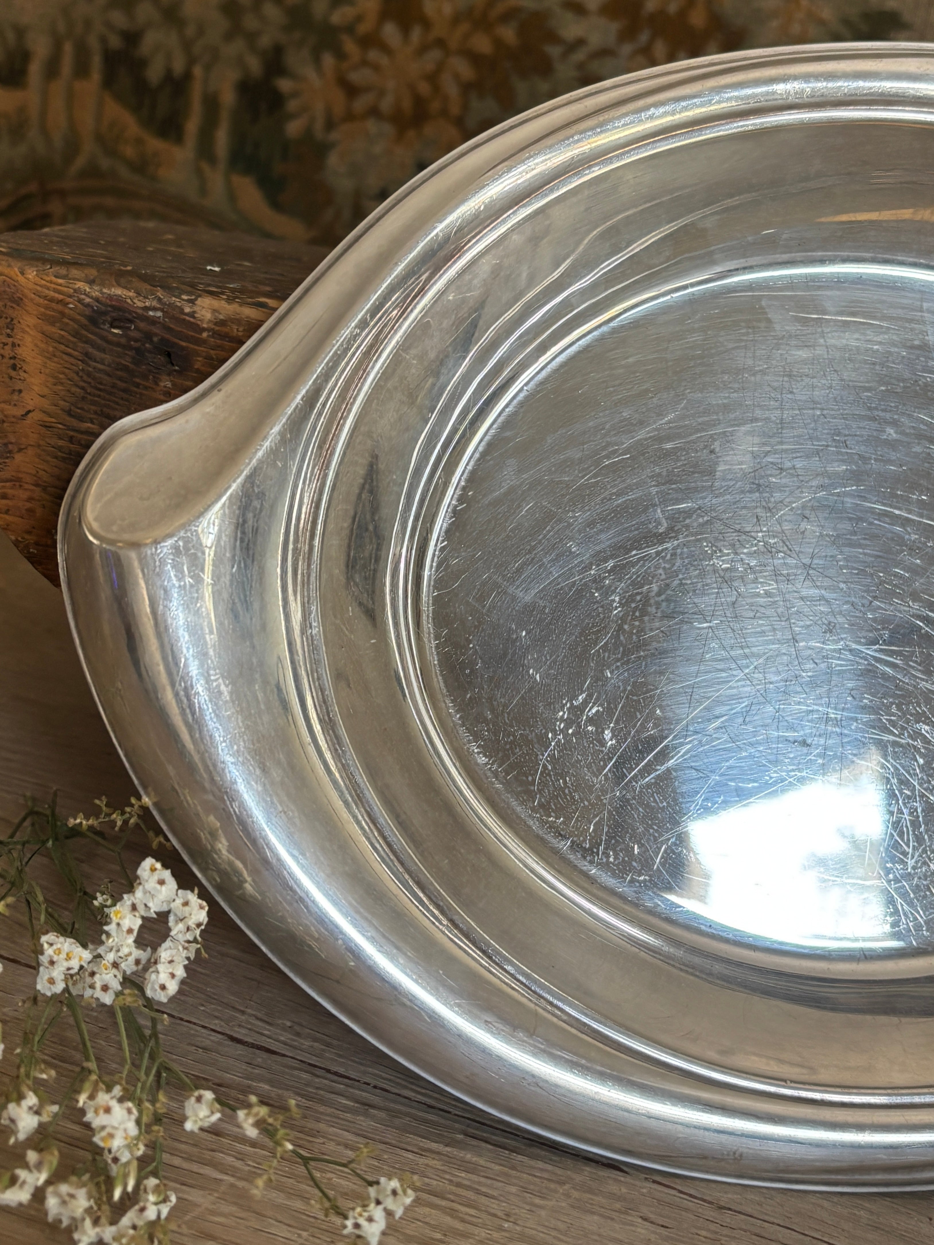 1950s Mid-Century Modern 1847 Rogers Bros. Flair Silverplate Serving Bowl